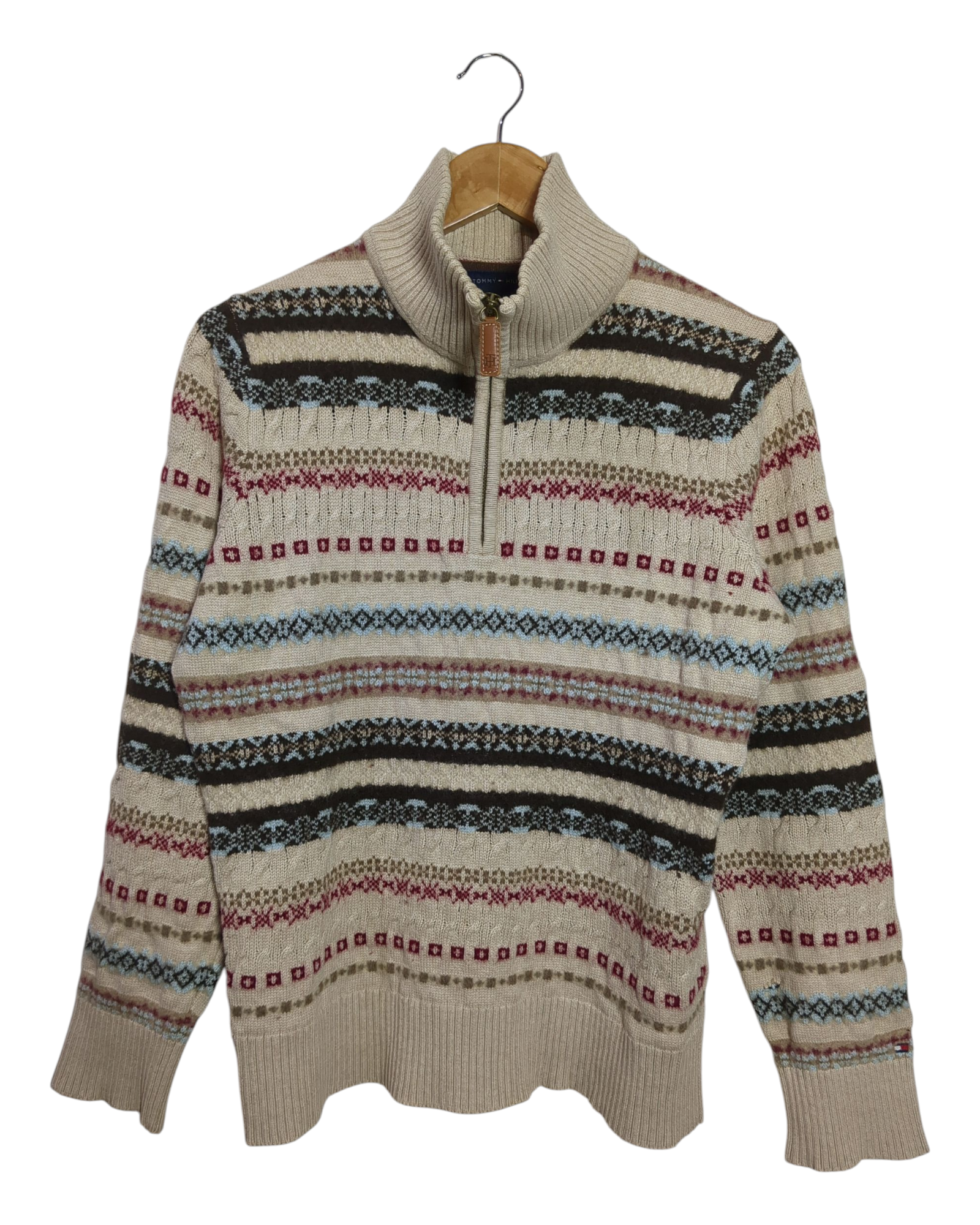 Tommy Hilfiger 00s 1/4 Zip Knit Jumper - (M)