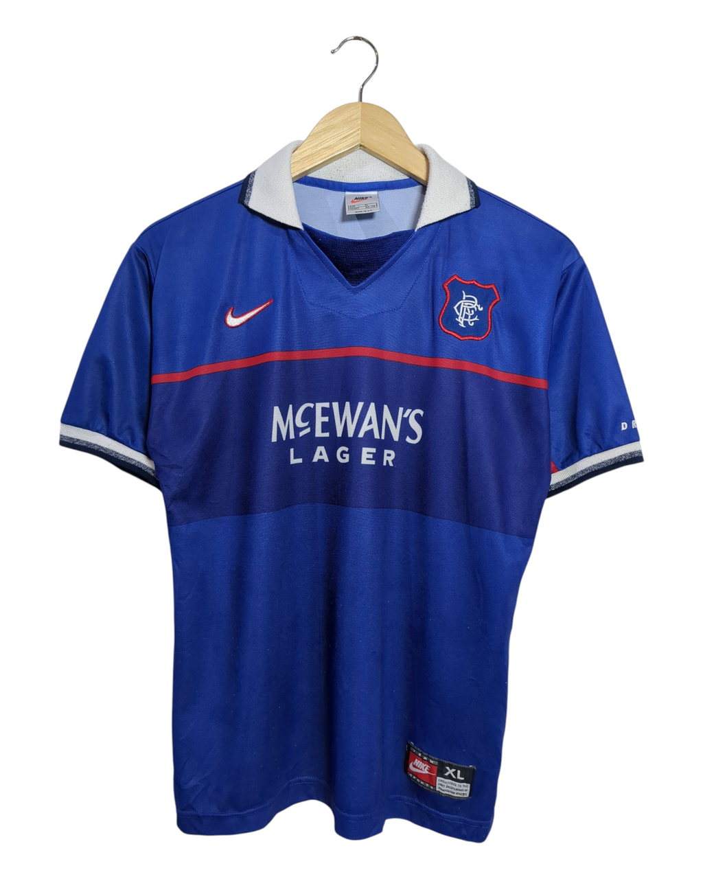 1997-99 Rangers Nike Home Shirt - (XL.Boys)