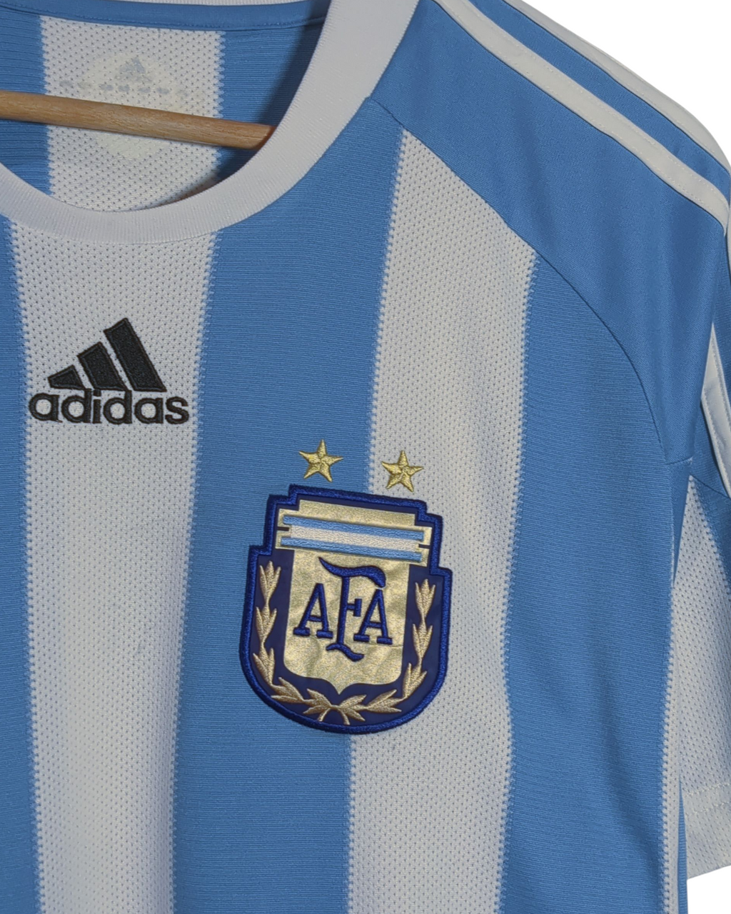 2010-11 Argentina Adidas Home Shirt #16 Kun Aguero - (L)