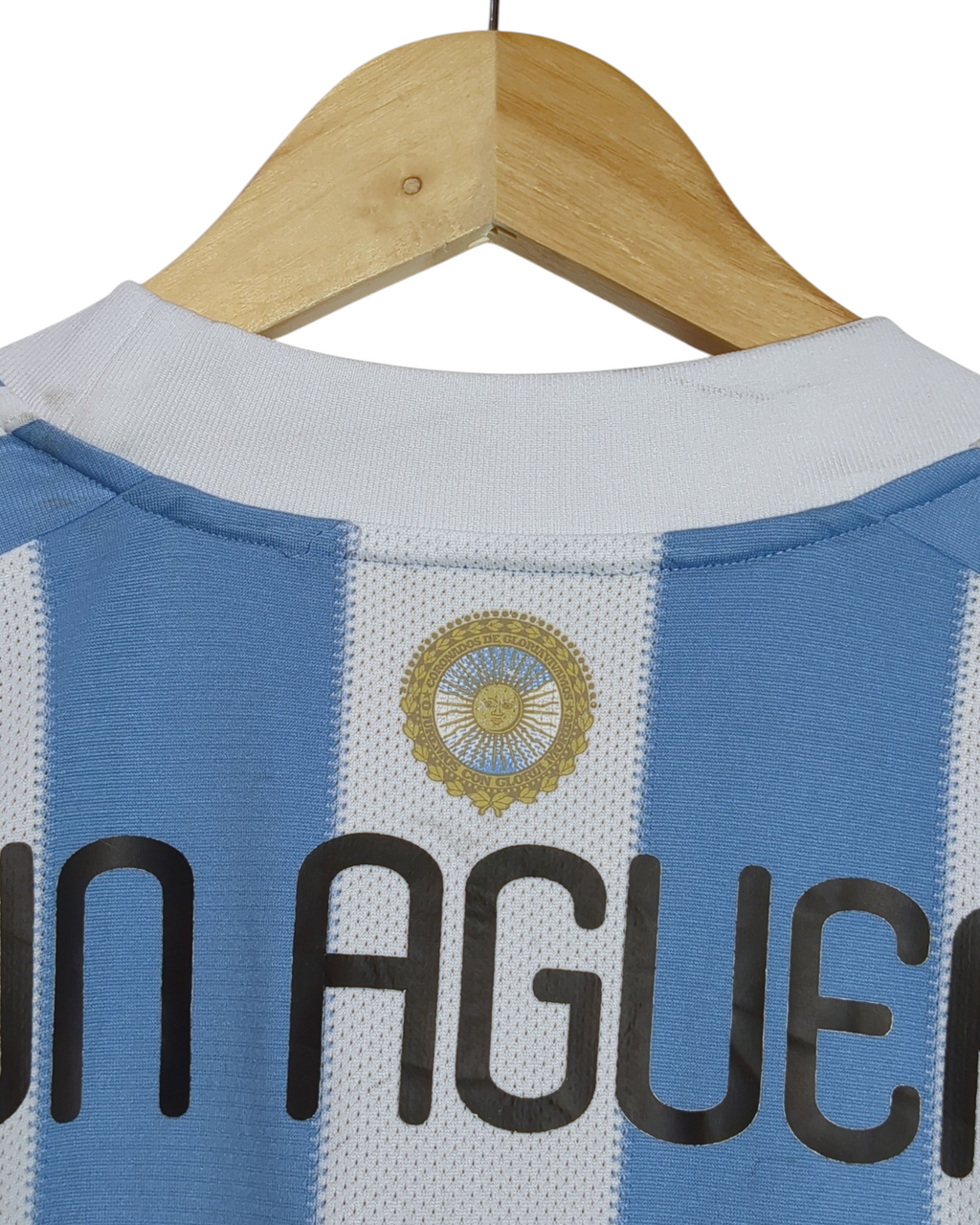 2010-11 Argentina Adidas Home Shirt #16 Kun Aguero - (L)