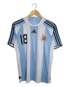 2008-09 Argentina Adidas Home Shirt #18 Messi - (XL.Boys)