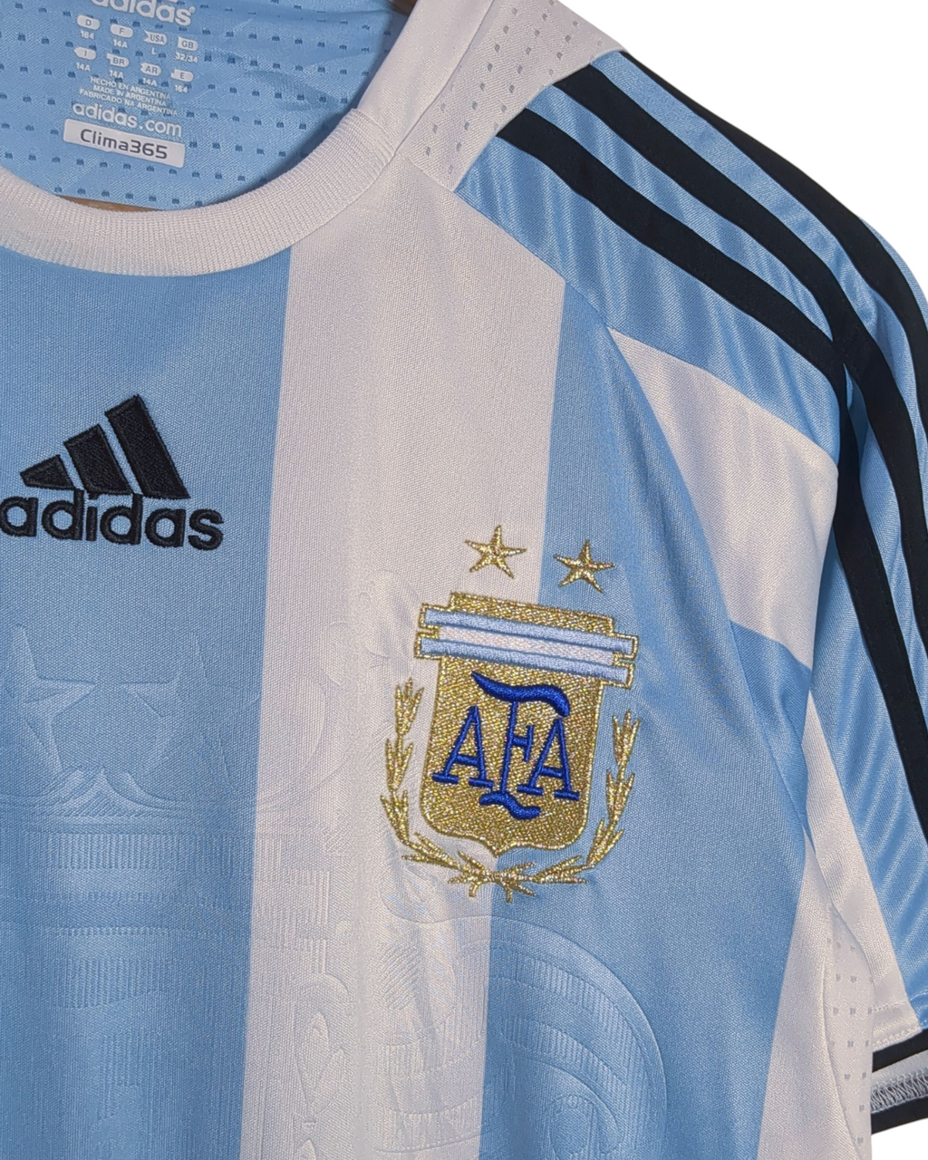 2008-09 Argentina Adidas Home Shirt #18 Messi - (XL.Boys)