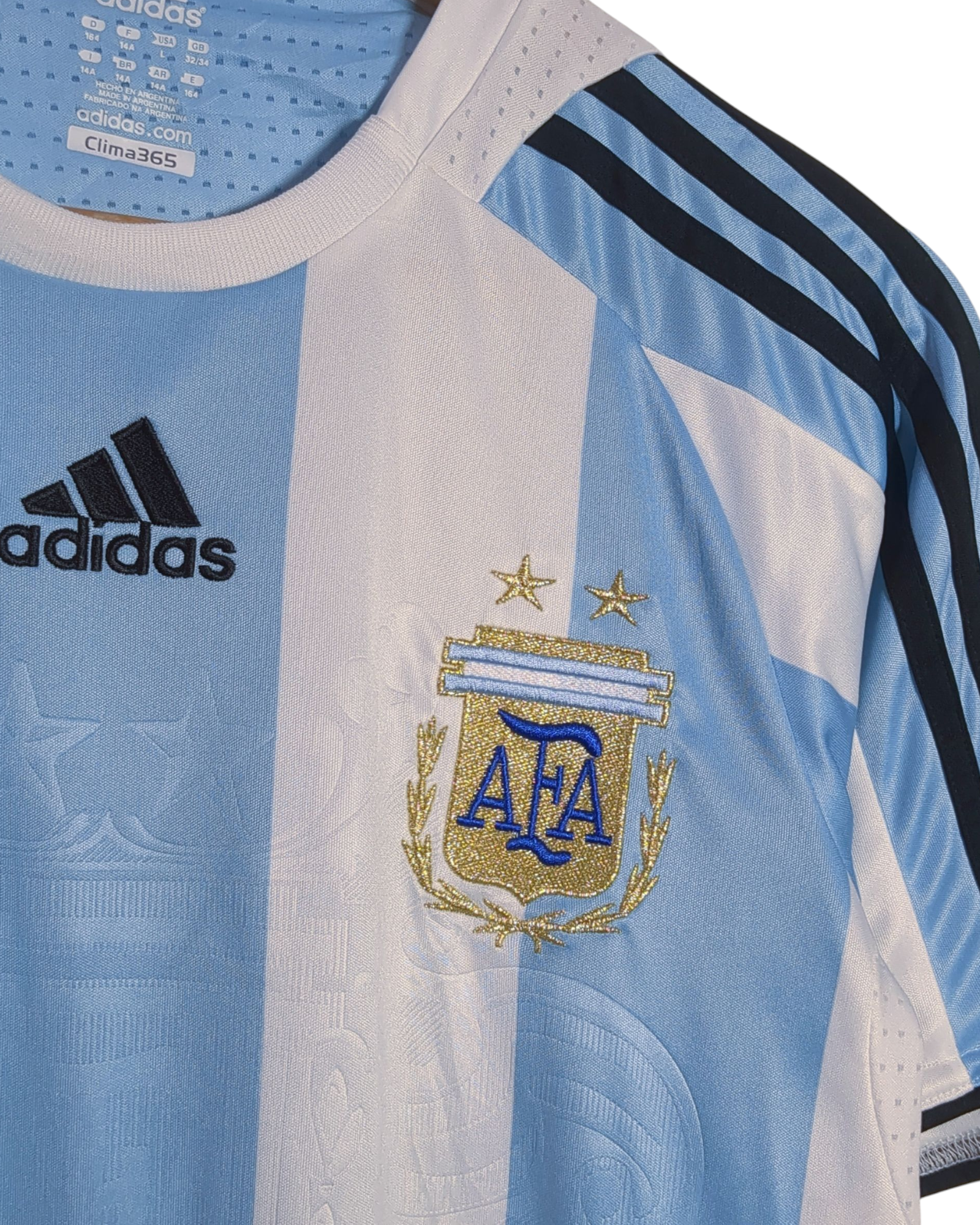 2008-09 Argentina Adidas Home Shirt #18 Messi - (XL.Boys)