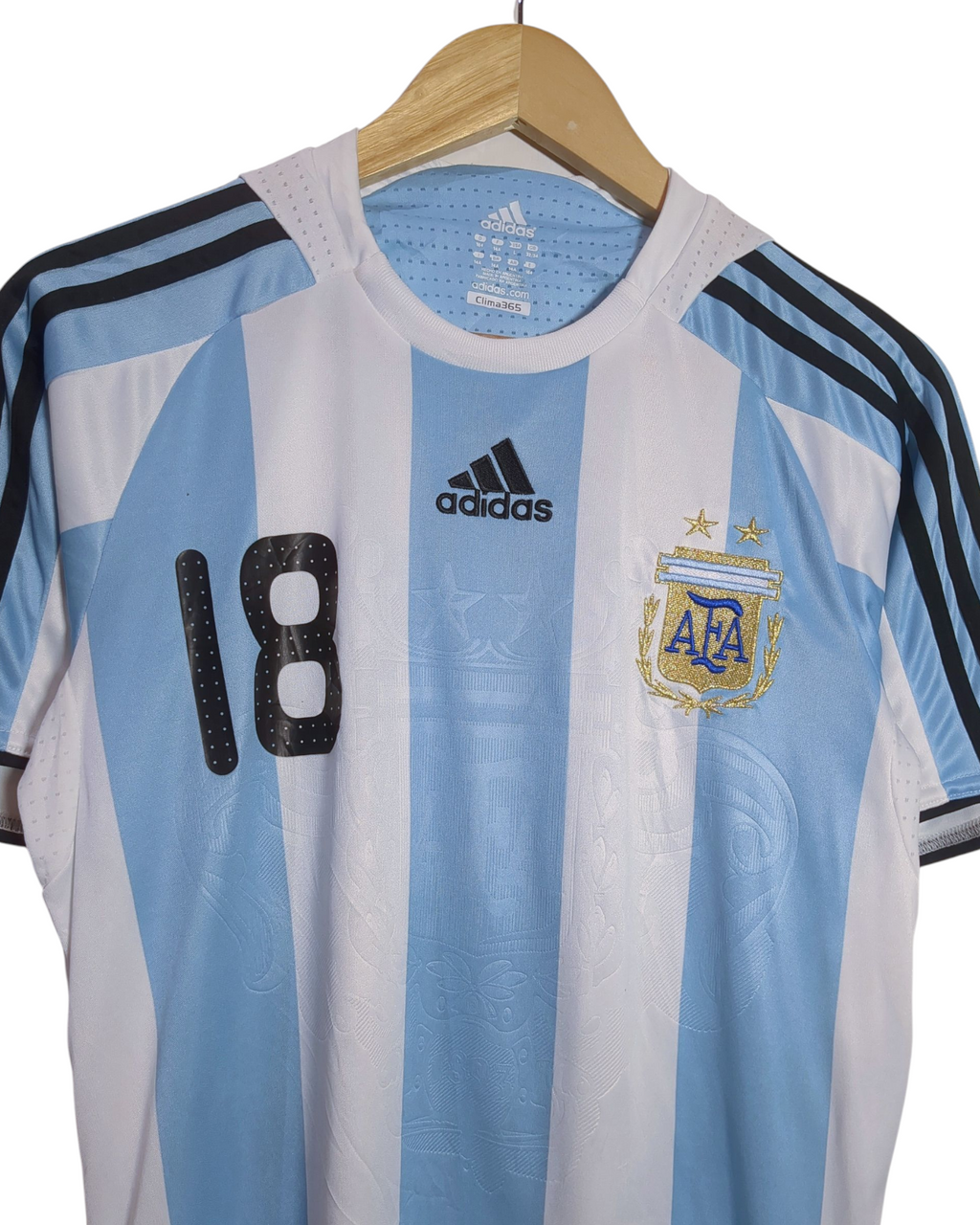 2008-09 Argentina Adidas Home Shirt #18 Messi - (XL.Boys)