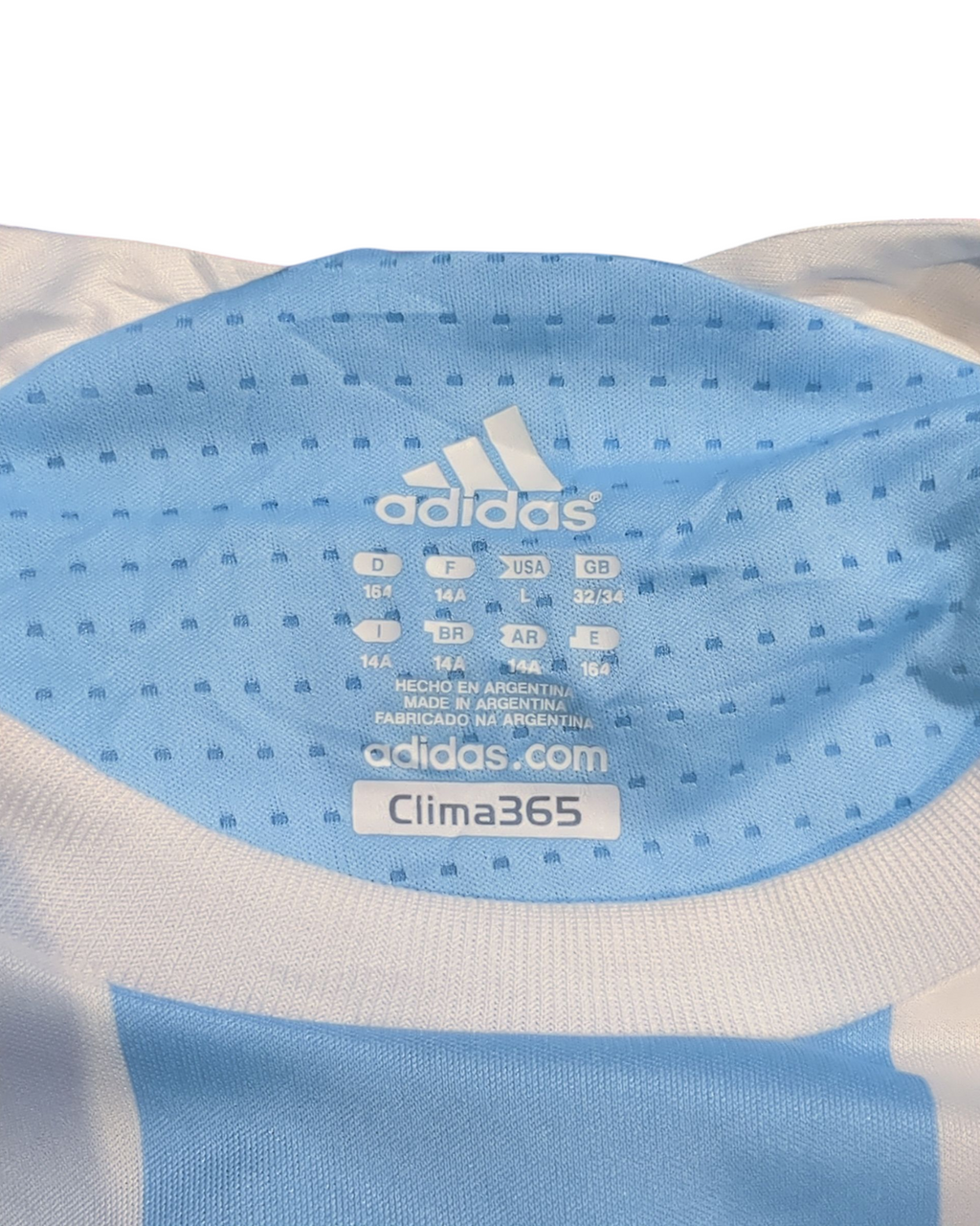 2008-09 Argentina Adidas Home Shirt #18 Messi - (XL.Boys)