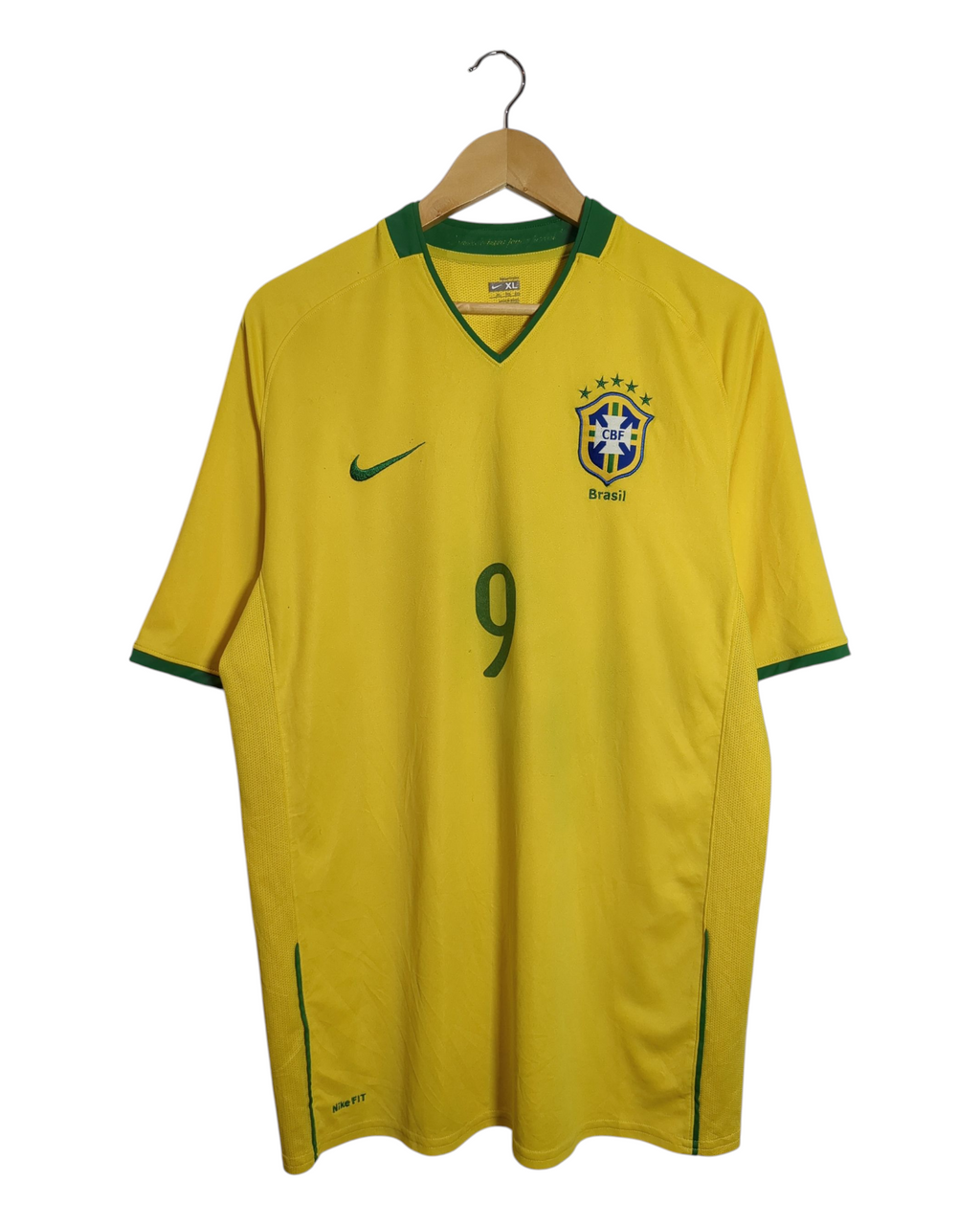 2008-10 Brazil Nike Home Shirt #9 - (L)