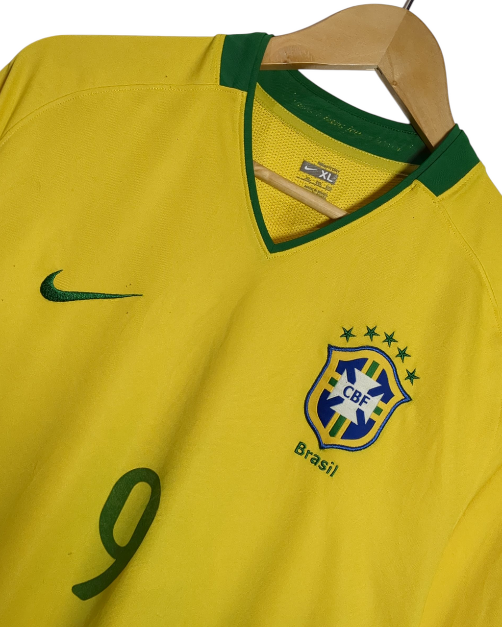 2008-10 Brazil Nike Home Shirt #9 - (L)