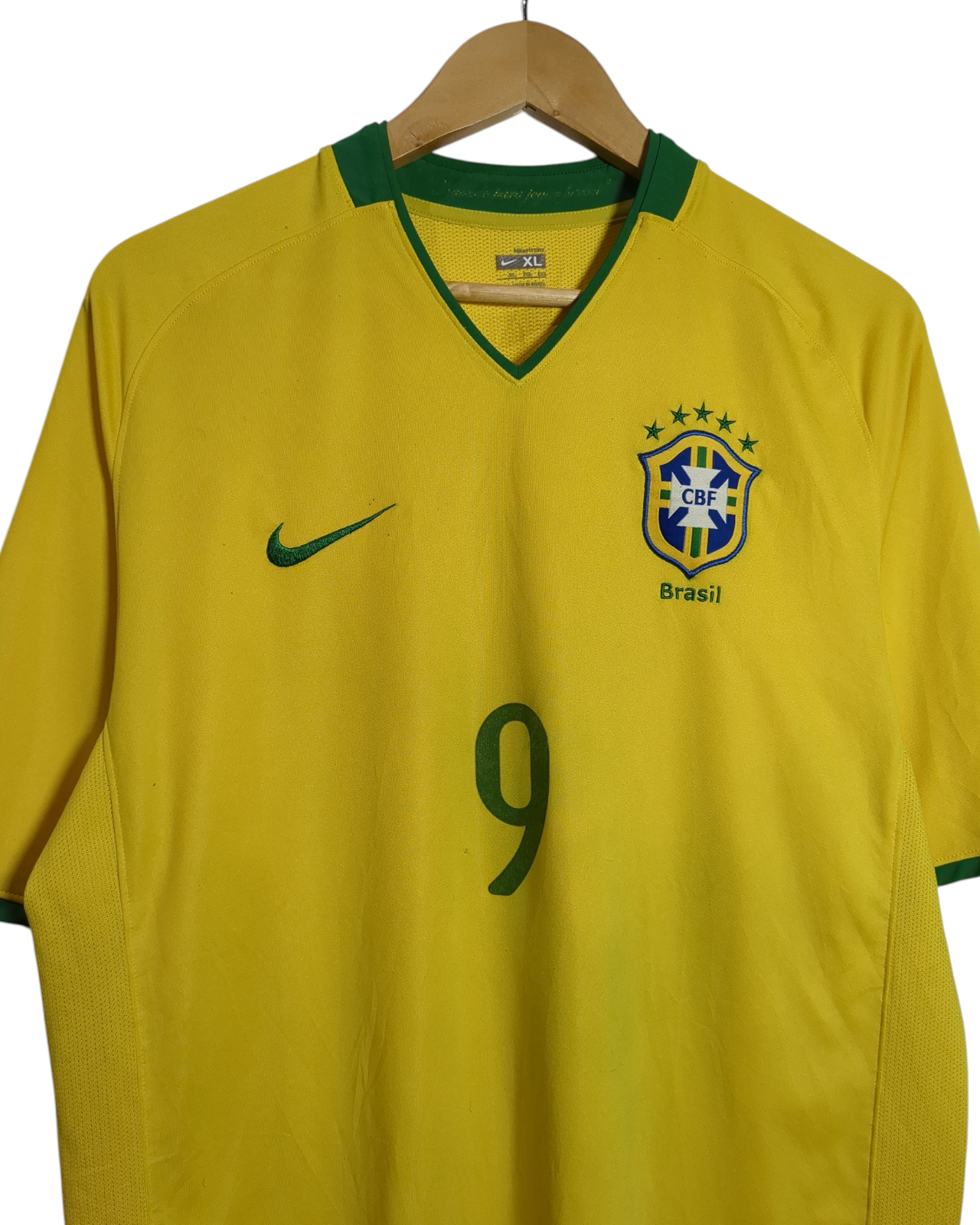2008-10 Brazil Nike Home Shirt #9 - (L)
