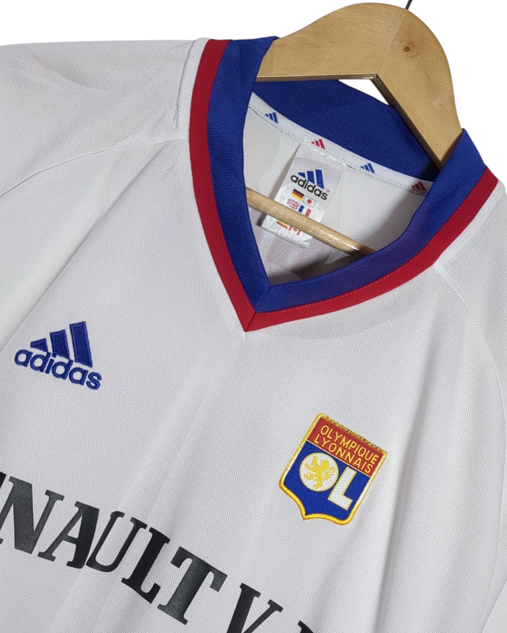 2001-02 Olympique Lyonnais Adidas Home Shirt #10 Carriere - (XL)