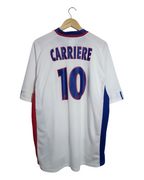 2001-02 Olympique Lyonnais Adidas Home Shirt #10 Carriere - (XL)