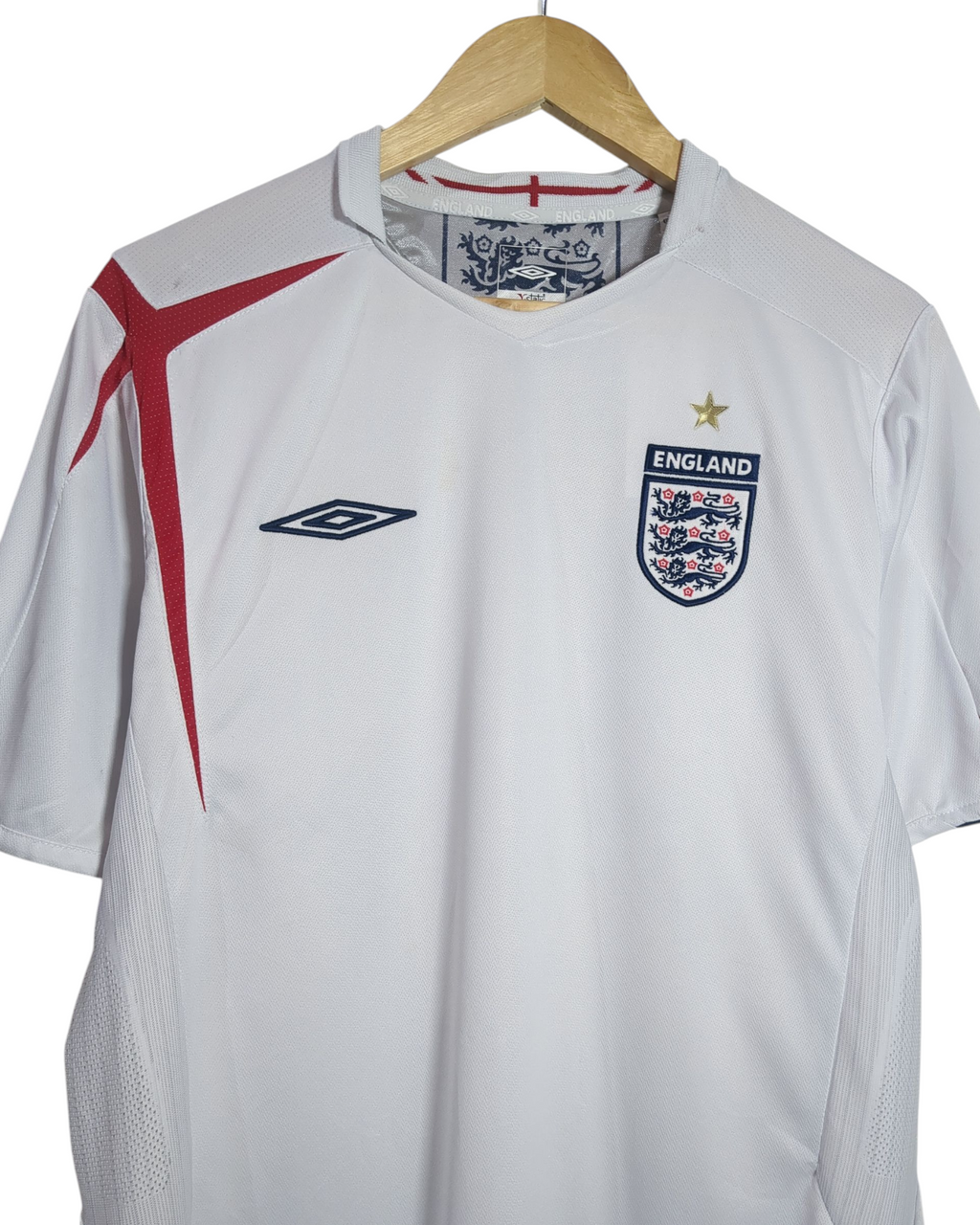 2005-07 England Umbro Home Shirt - (L)