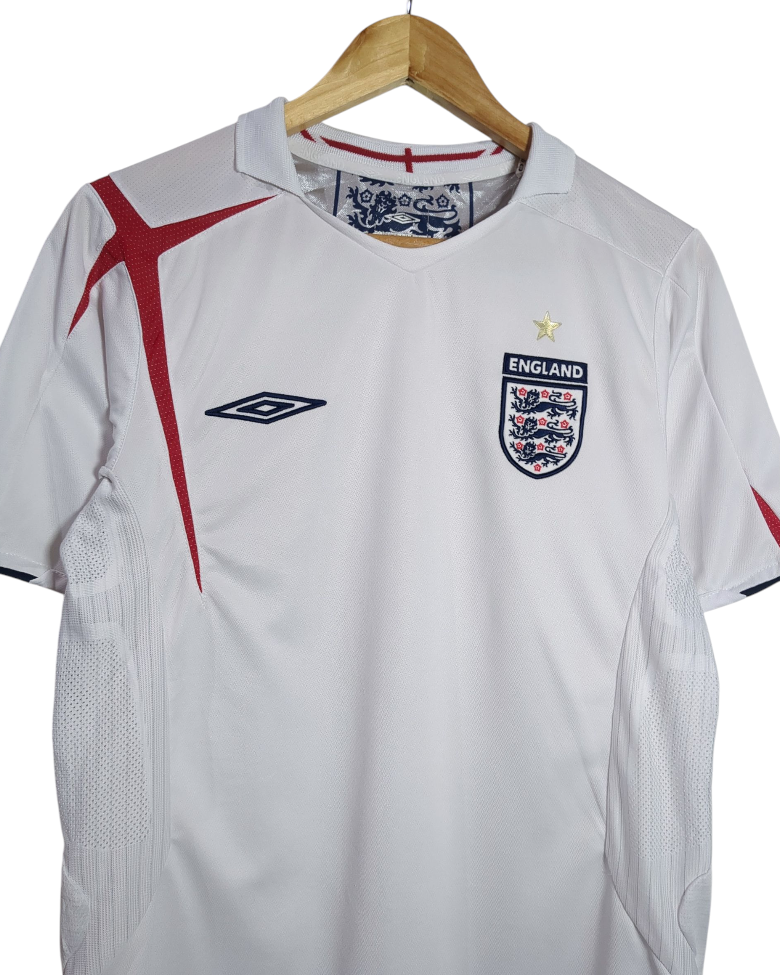 2005-07 England Umbro Home Shirt - (M)