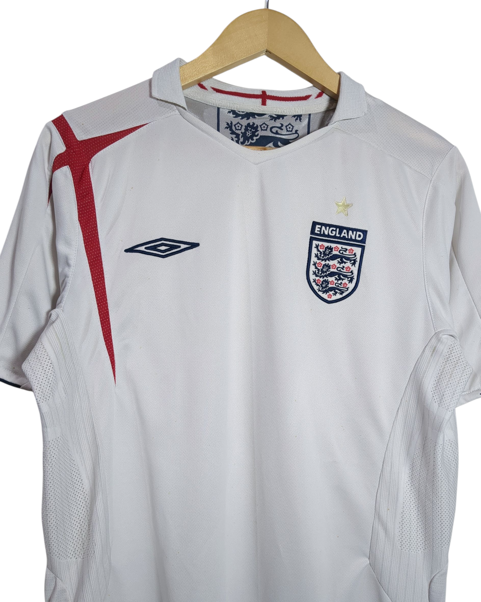 2005-07 England Umbro Home Shirt - (L)