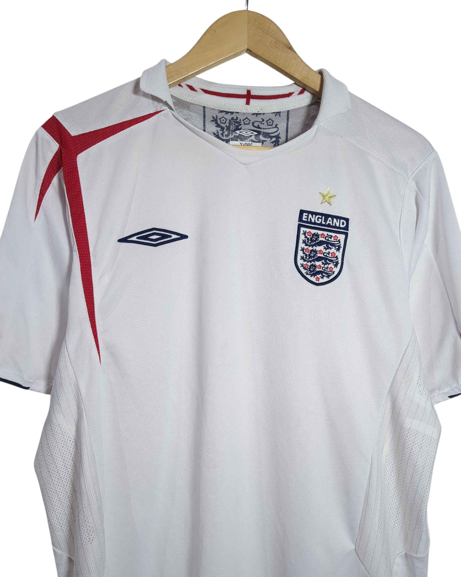 2005-07 England Umbro Home Shirt - (M)