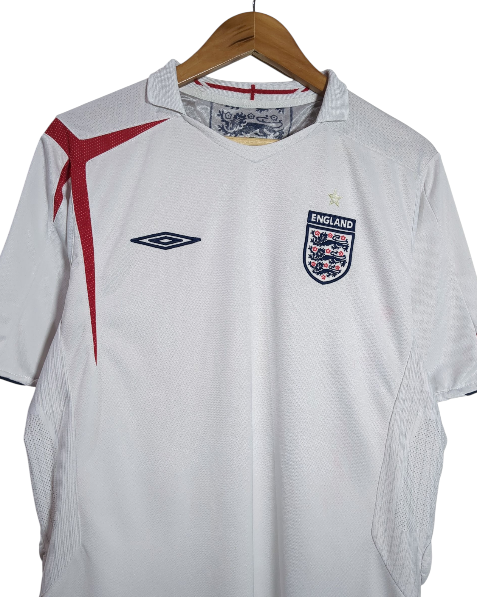 2005-07 England Umbro Home Shirt - (L)
