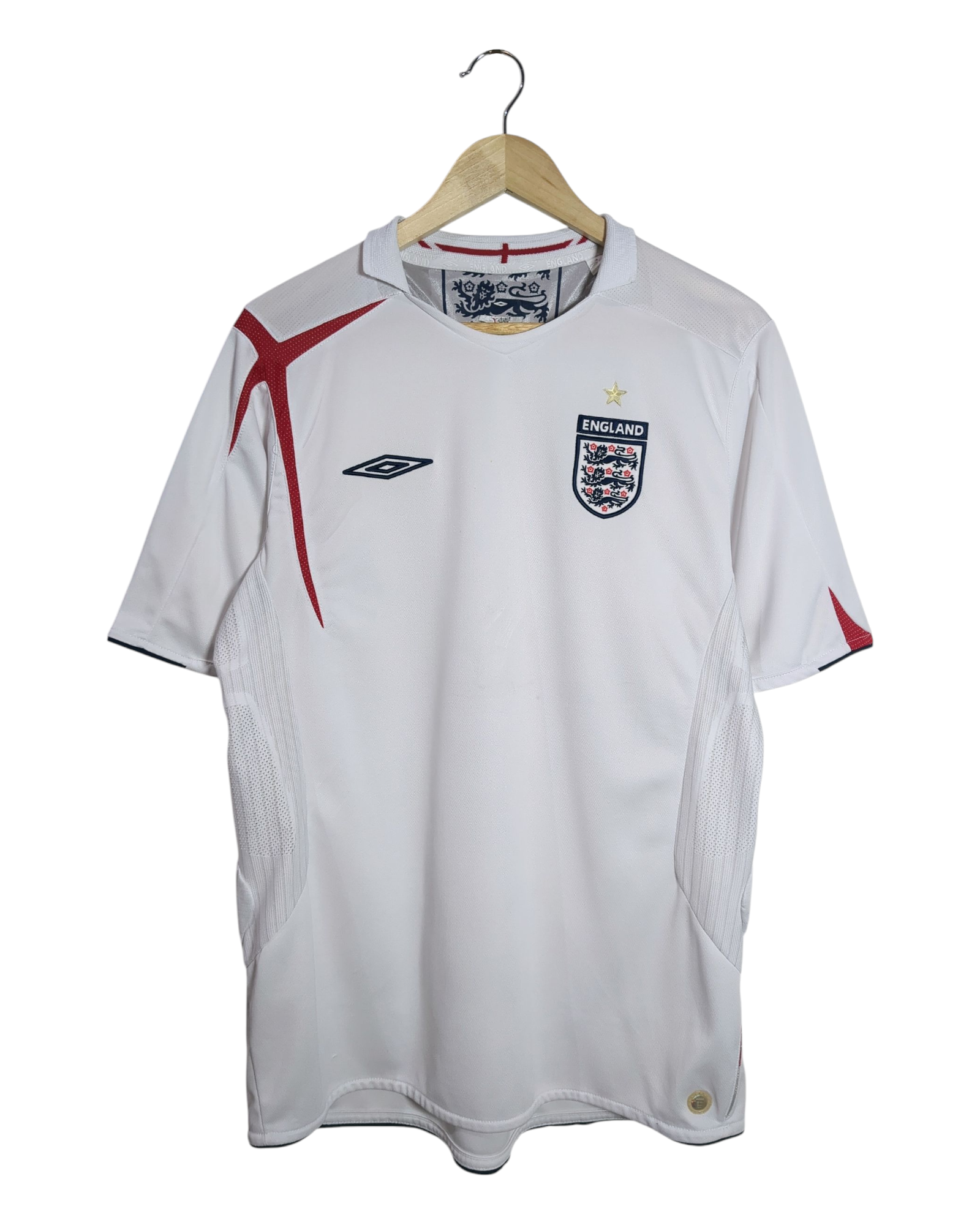 2005-07 England Umbro Home Shirt - (L)