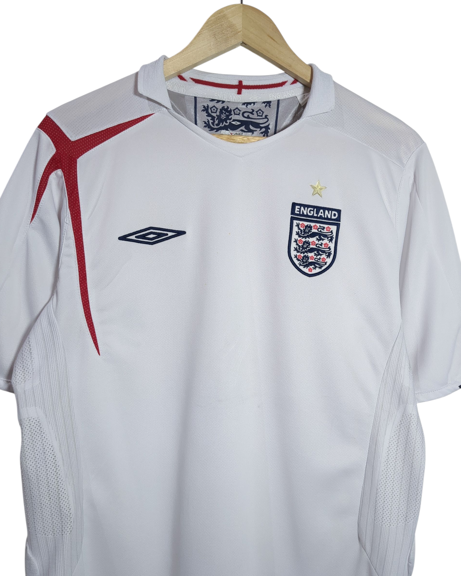 2005-07 England Umbro Home Shirt - (L)