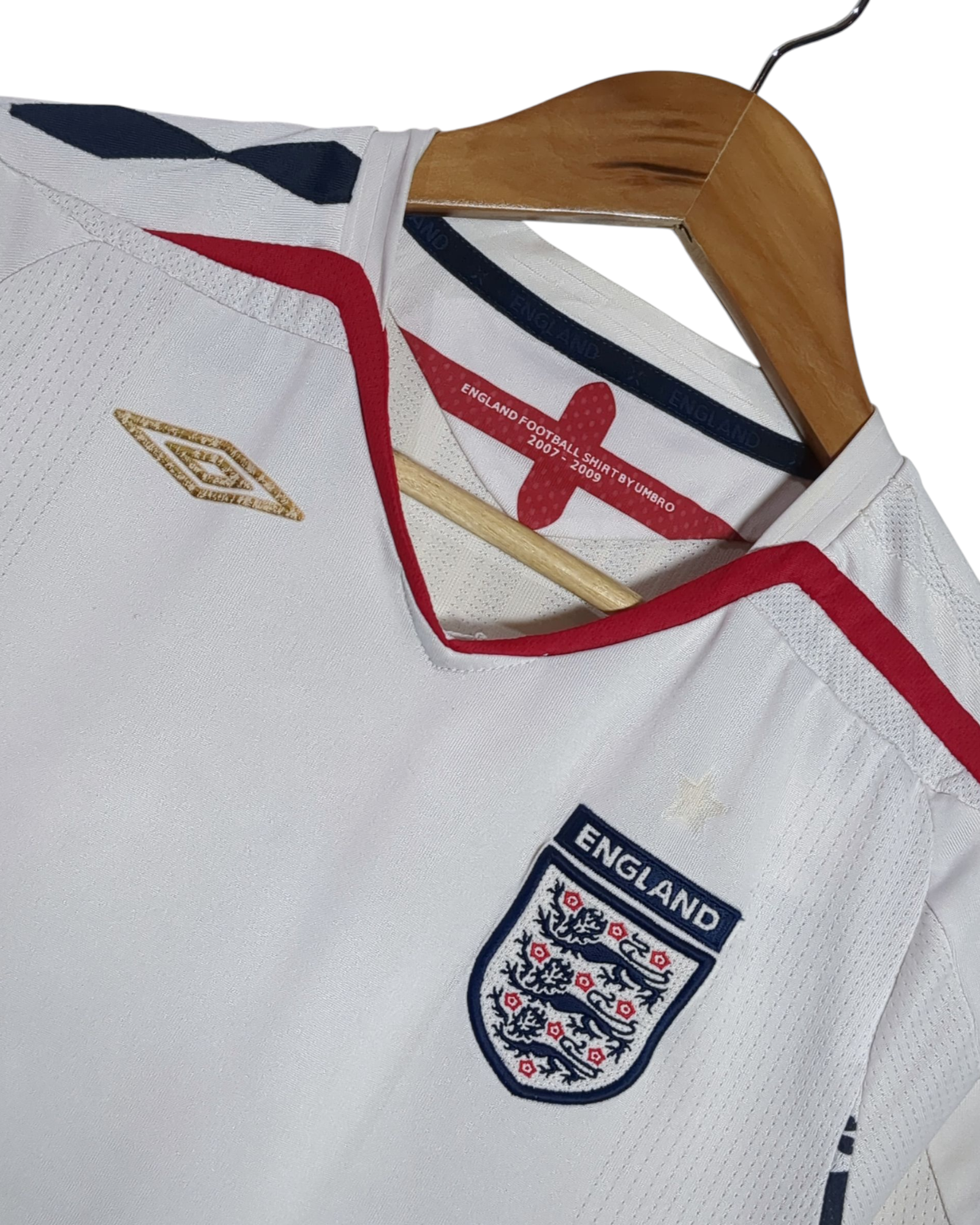 2007-09 England Umbro Home Shirt - (L.Boys)
