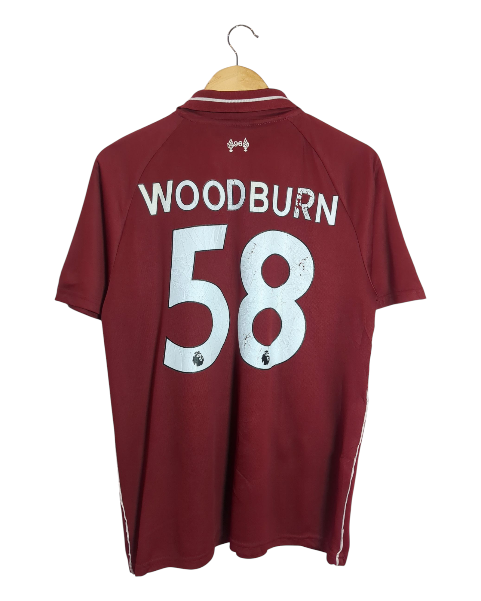 2018-19 Liverpool New Balance Home Shirt #58 Woodburn - (M)