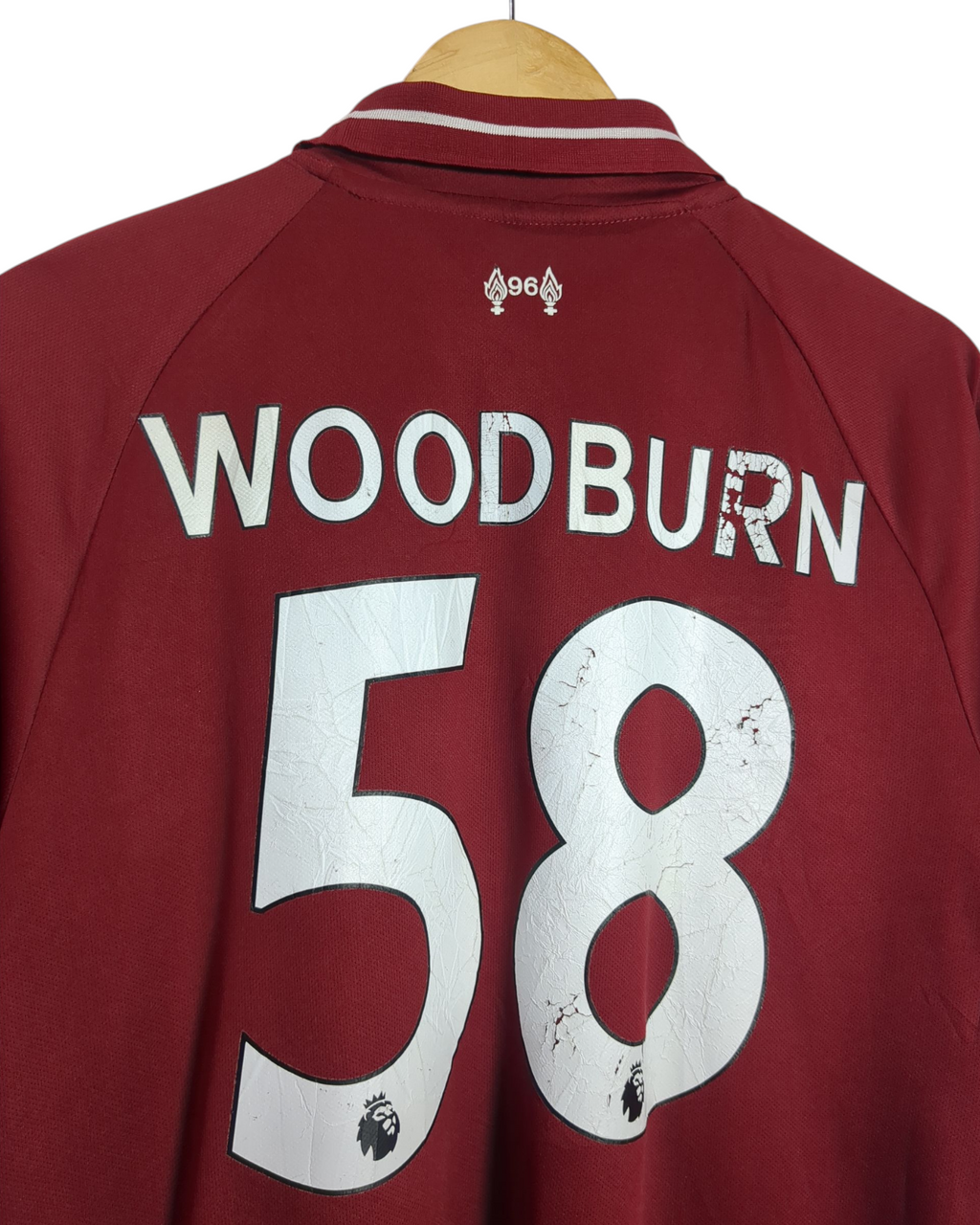 2018-19 Liverpool New Balance Home Shirt #58 Woodburn - (M)