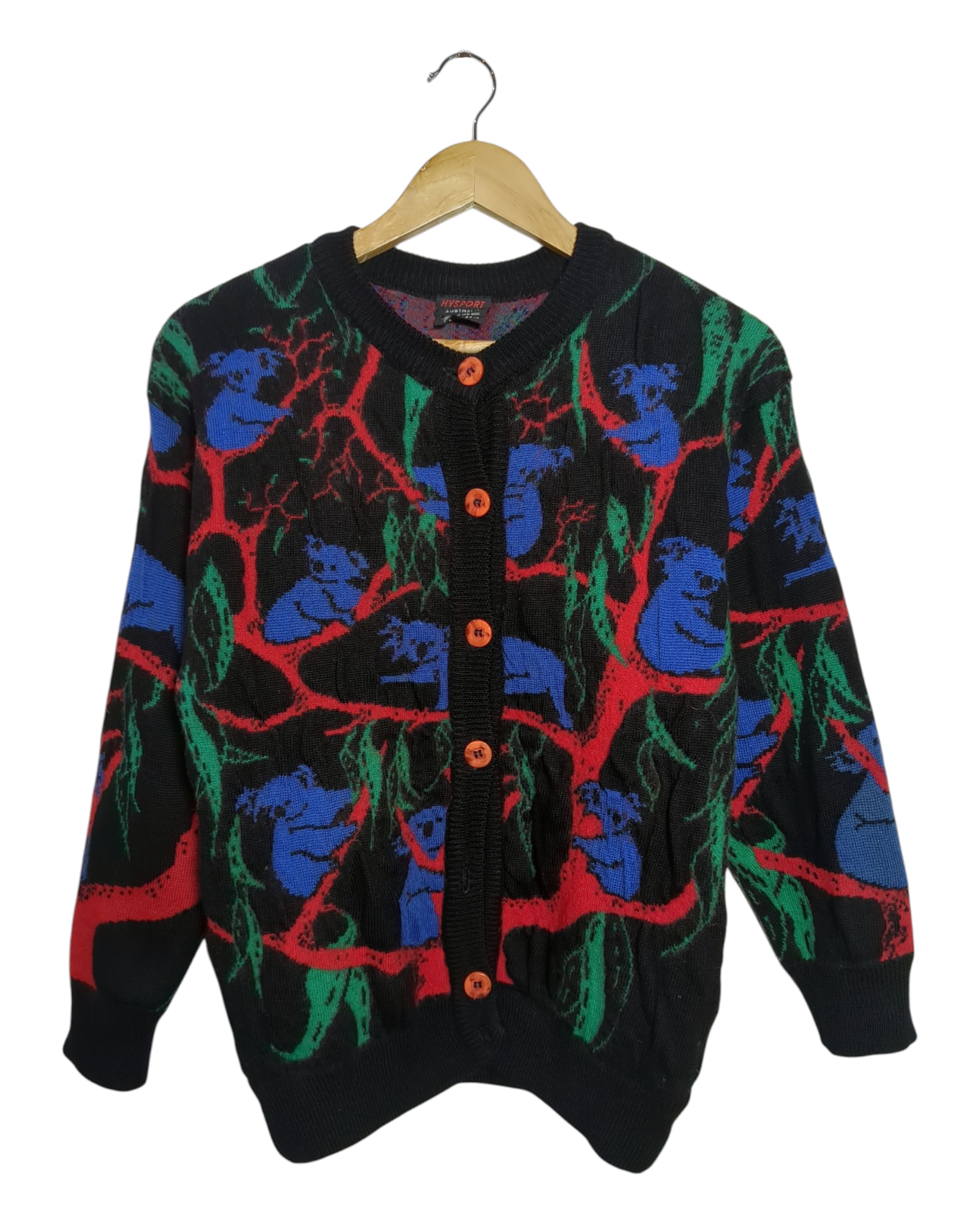 Hysport 90s Floral Koala Cardigan - (M)