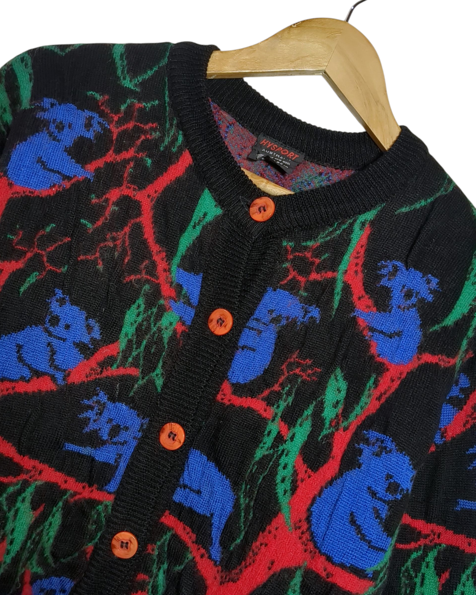 Hysport 90s Floral Koala Cardigan - (M)