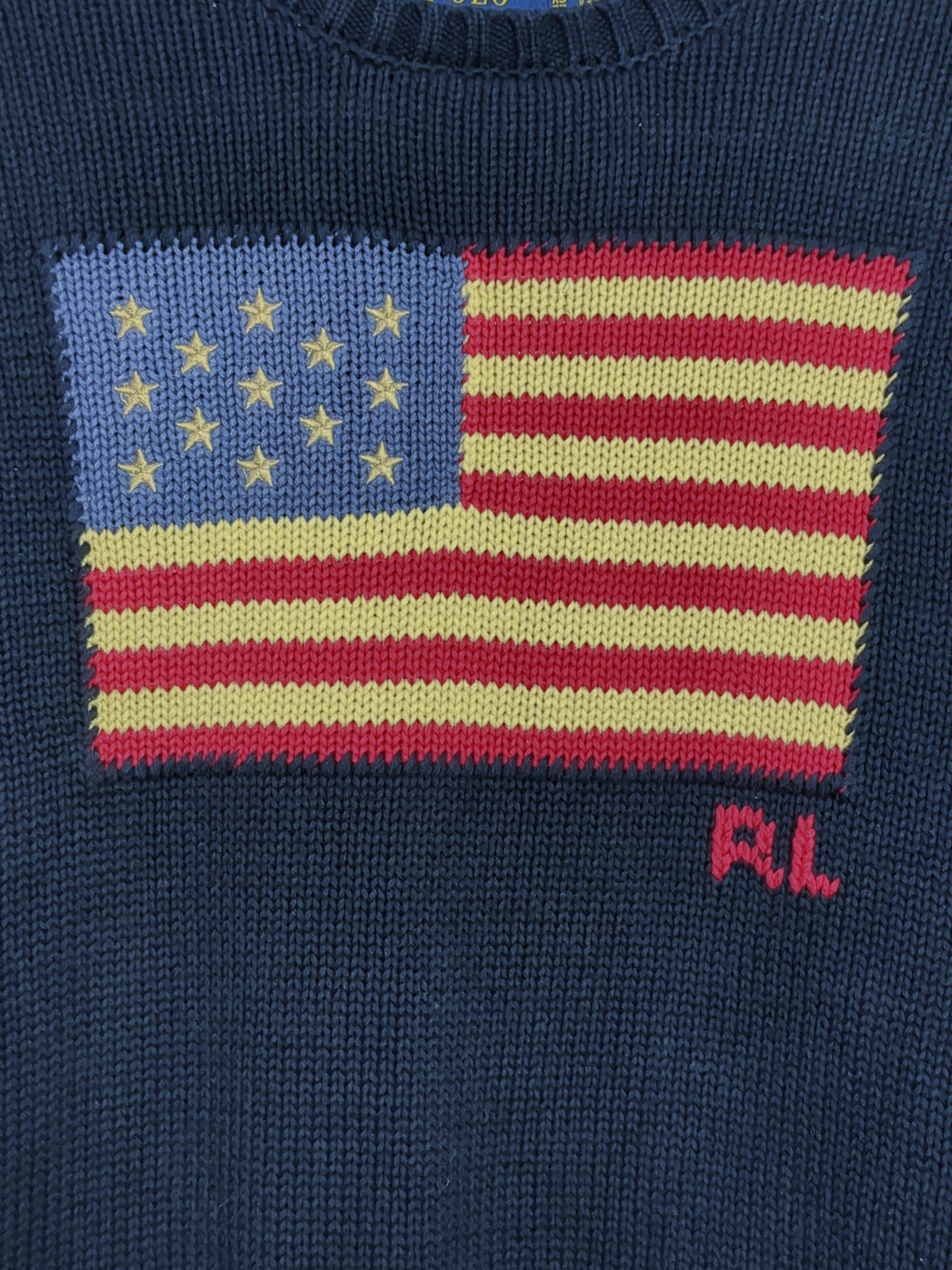 Ralph Lauren Flag Knit Jumper - (S)