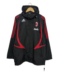 2007-08 AC Milan Adidas Hooded Rain Jacket - (L)