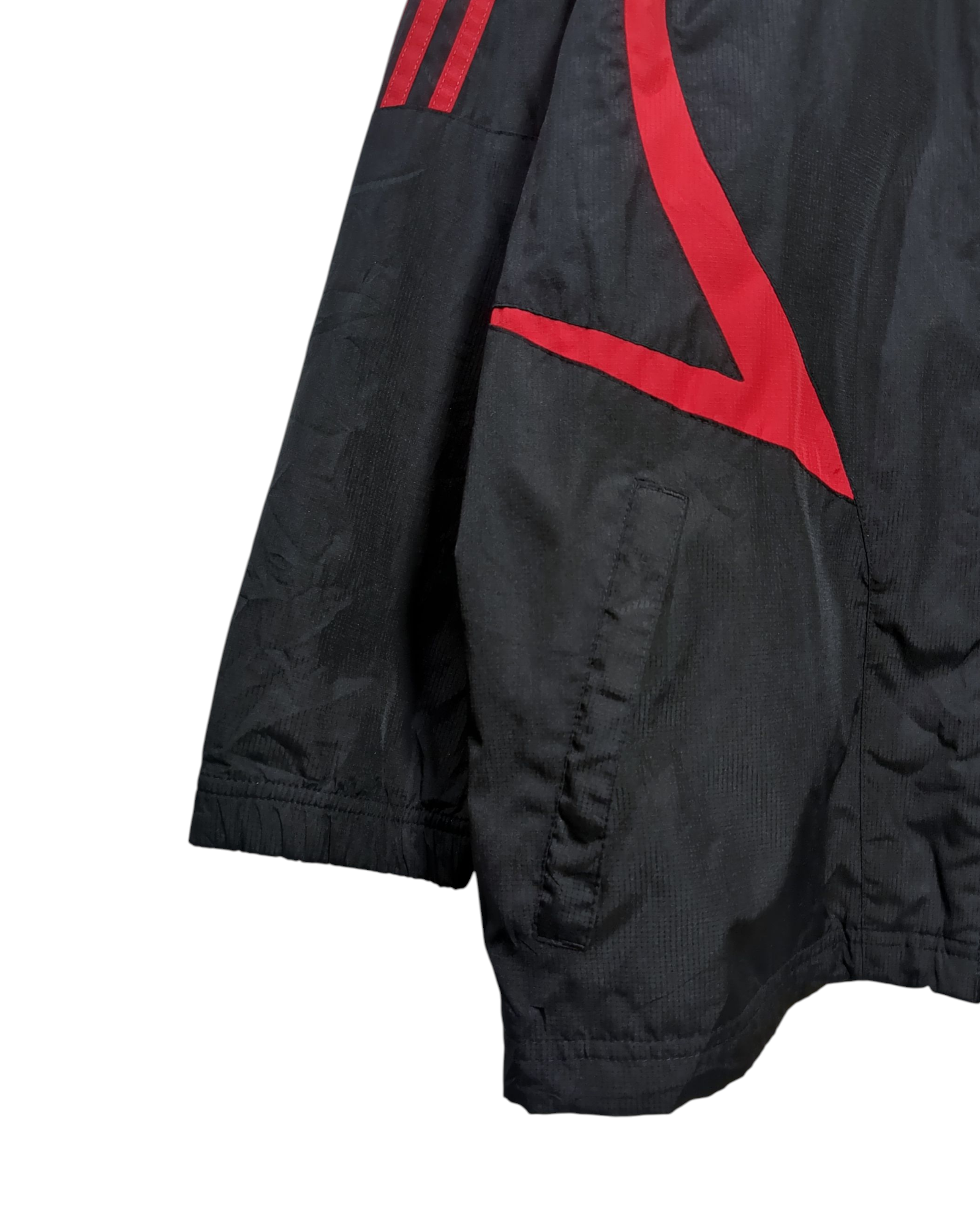 2007-08 AC Milan Adidas Hooded Rain Jacket - (L)