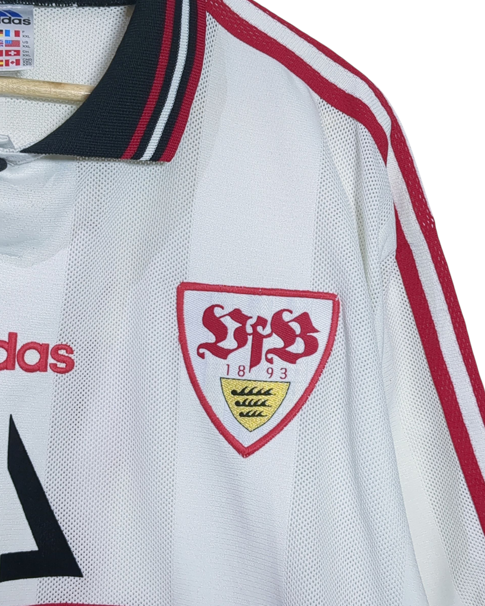 1997-98 Stuttgart Adidas Home Shirt #11 Bobic - (XL)