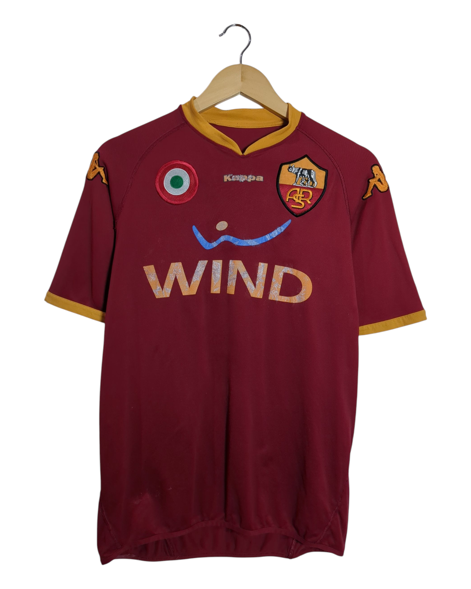 2007-08 AS Roma Kappa Home Shirt #16 De Rossi - (S)