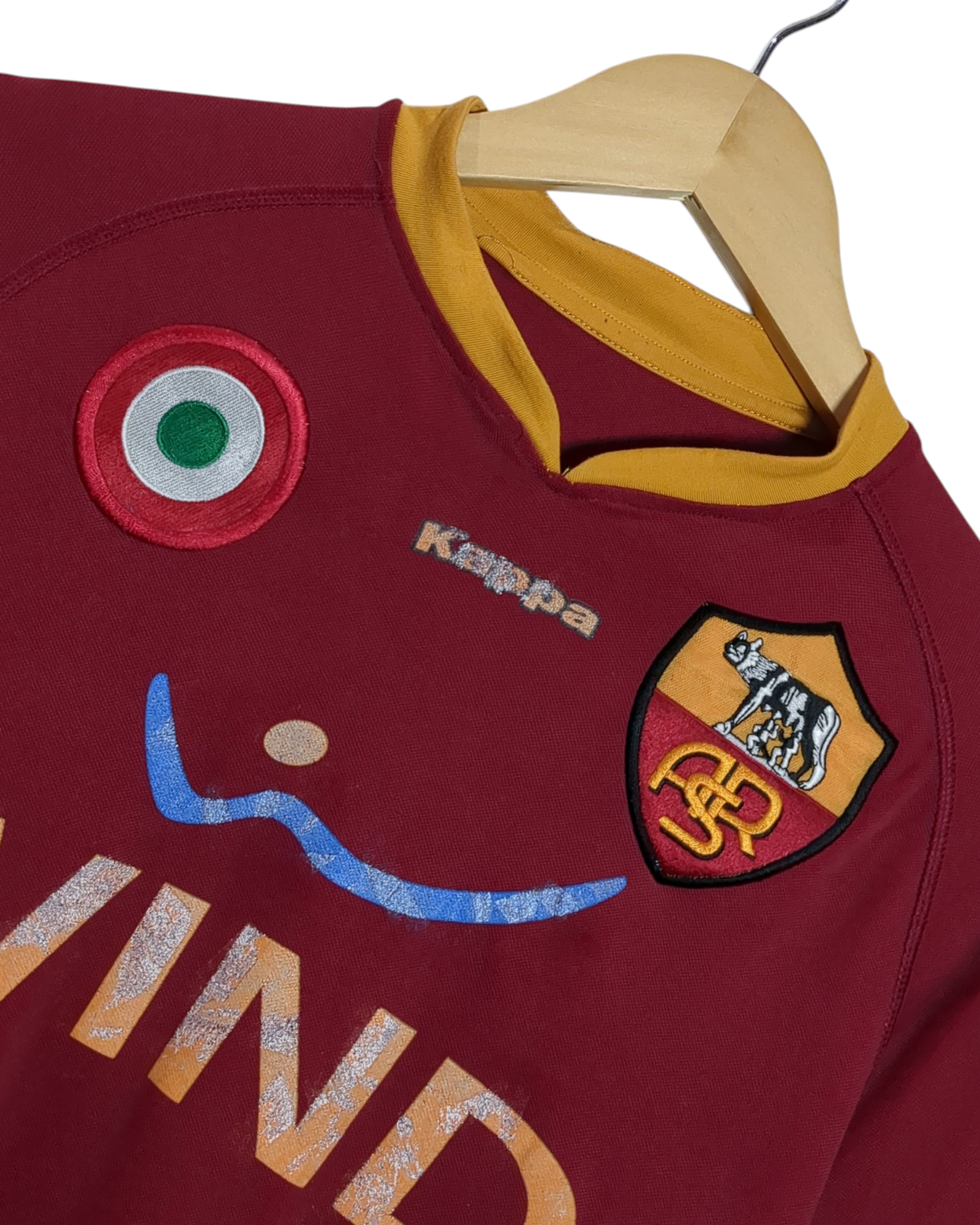 2007-08 AS Roma Kappa Home Shirt #16 De Rossi - (S)
