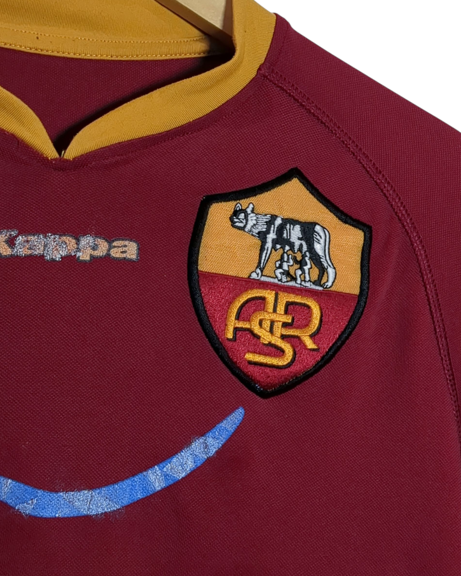2007-08 AS Roma Kappa Home Shirt #16 De Rossi - (S)