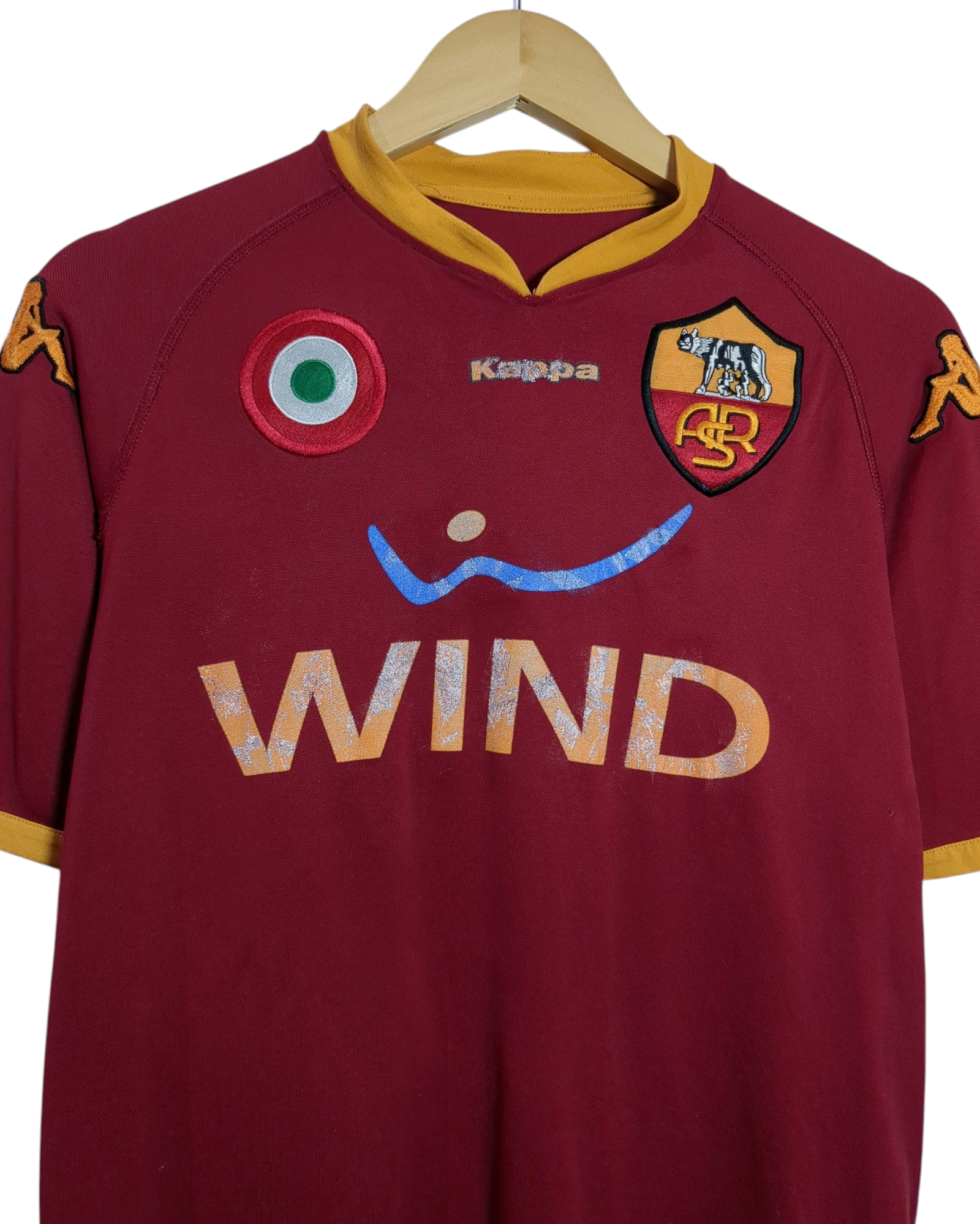 2007-08 AS Roma Kappa Home Shirt #16 De Rossi - (S)