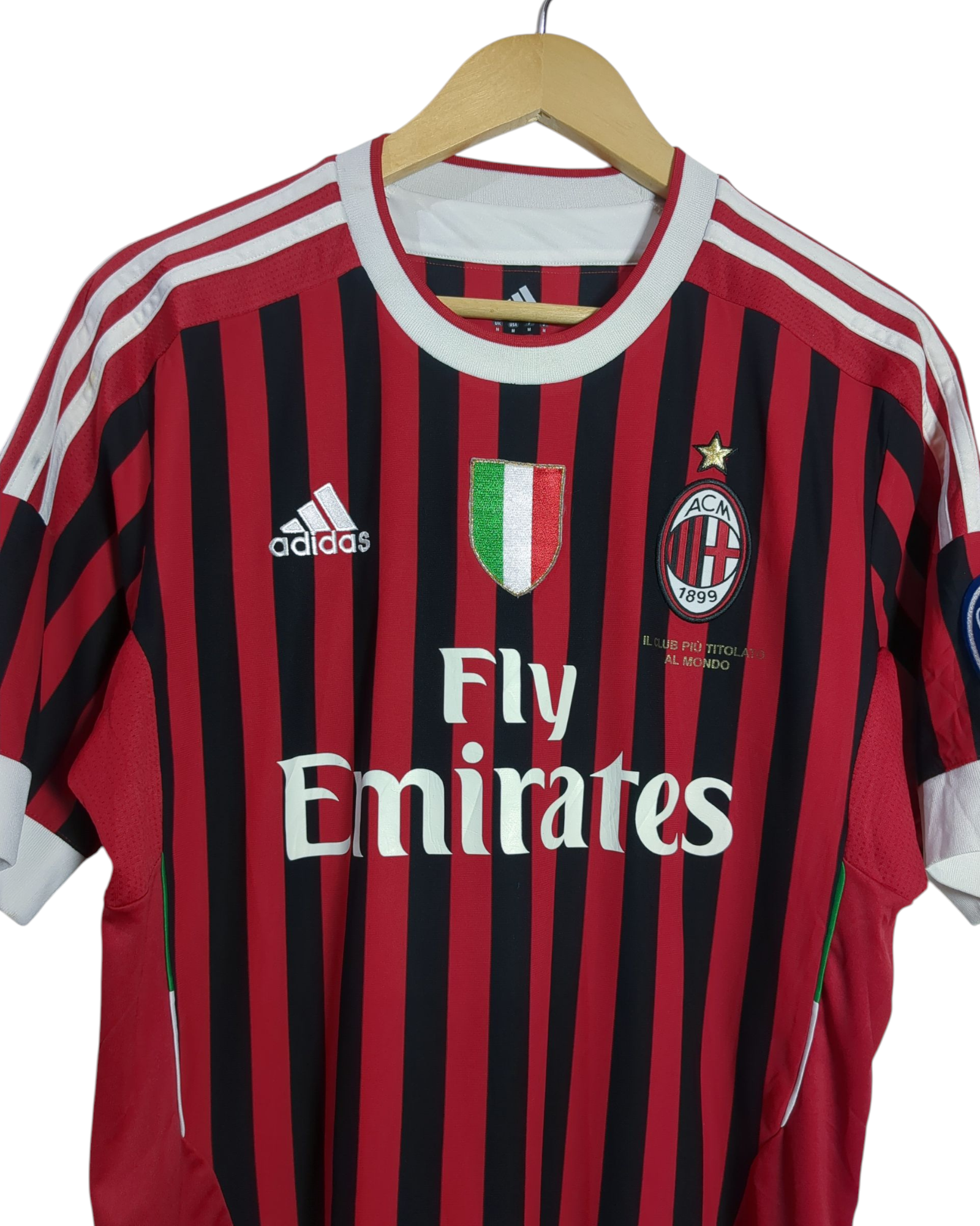 2011-12 AC Milan Adidas Home Shirt #7 Pato - (M)
