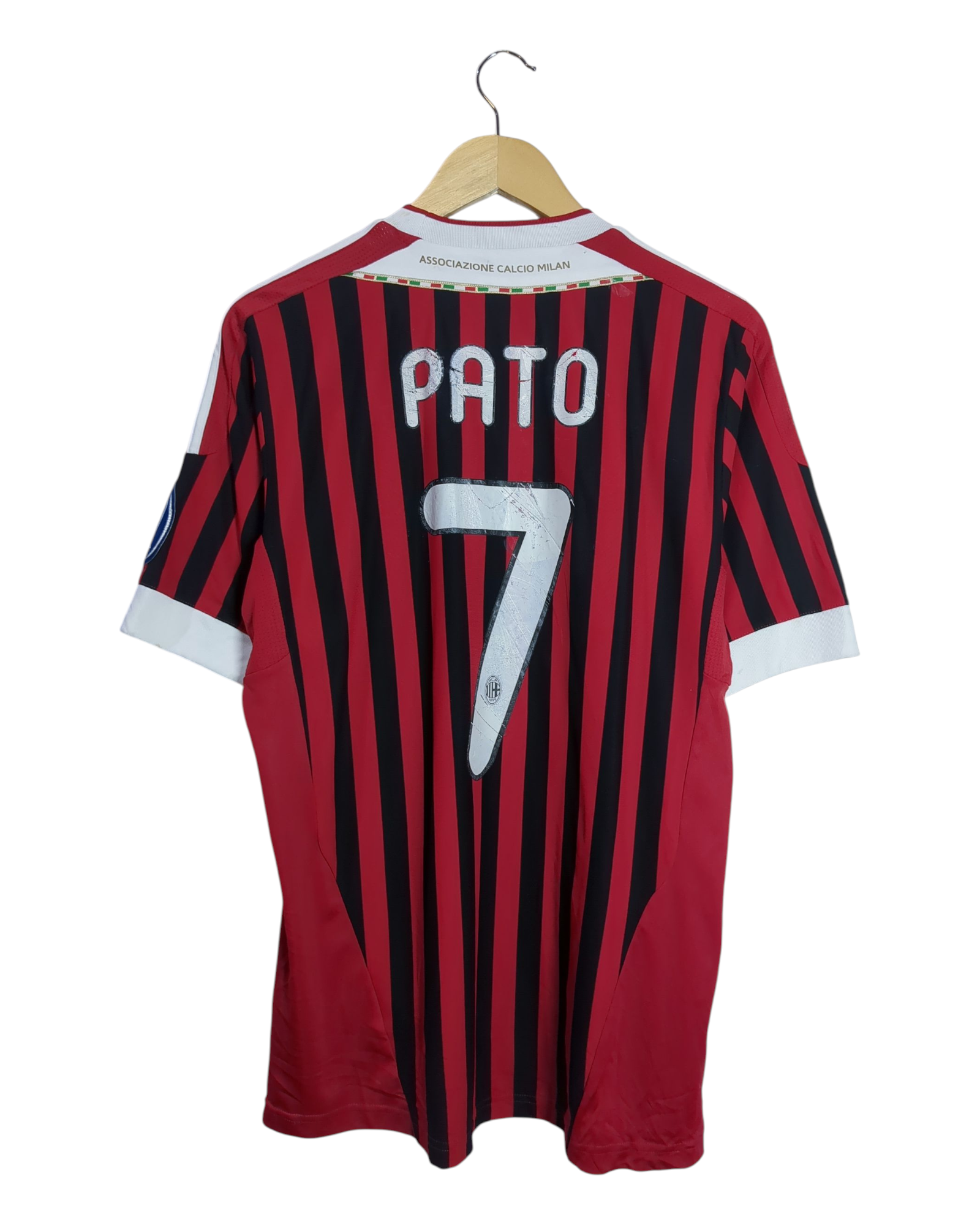 2011-12 AC Milan Adidas Home Shirt #7 Pato - (M)