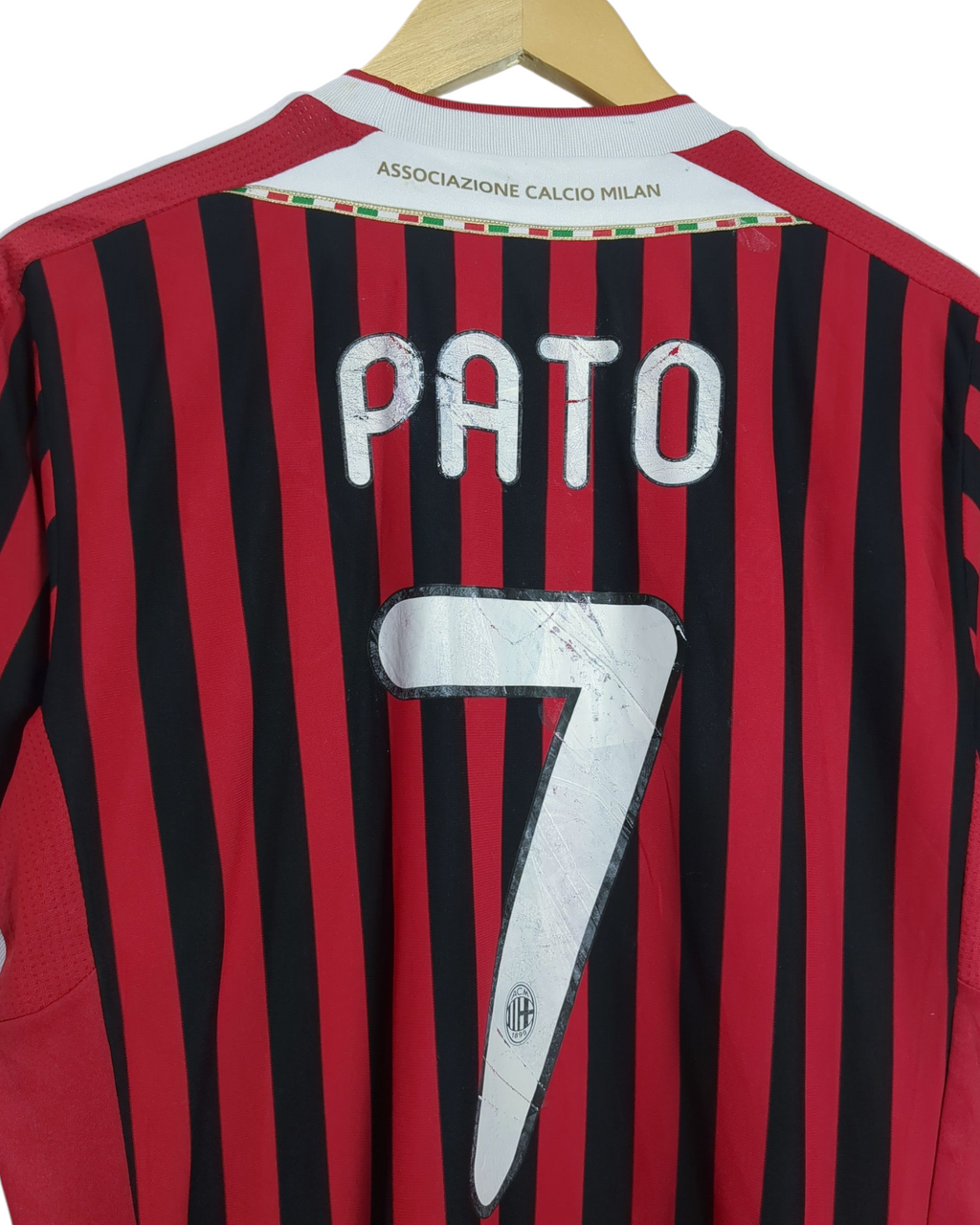 2011-12 AC Milan Adidas Home Shirt #7 Pato - (M)