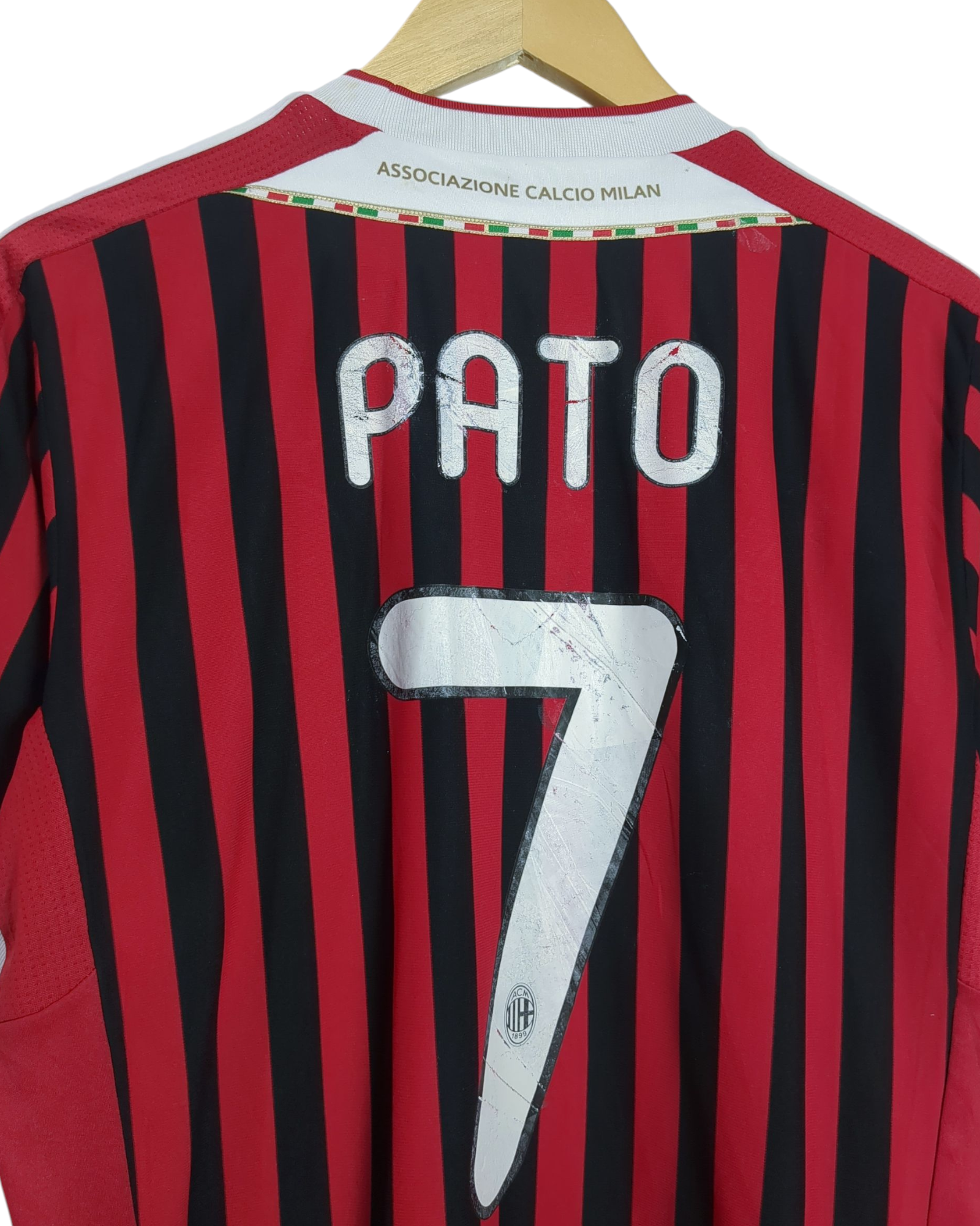 2011-12 AC Milan Adidas Home Shirt #7 Pato - (M)