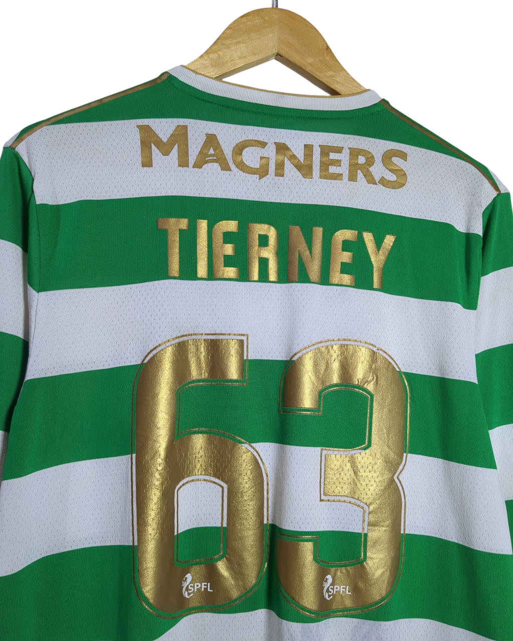 2017-18 Celtic 'Lisbon Lions 50th Anniversary' New Balance Home L/S Shirt #63 Tierney - (M)