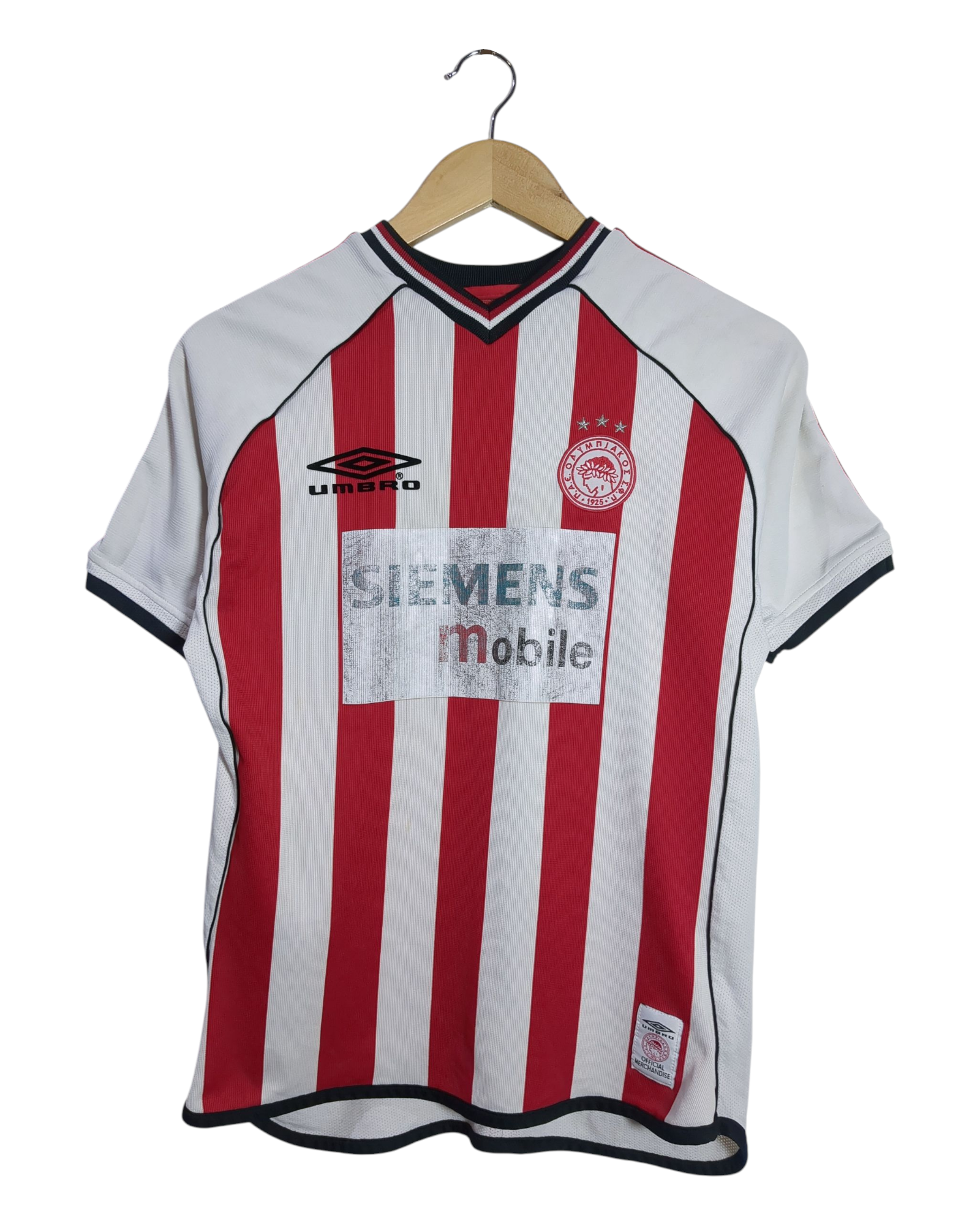 2001-02 Olympiakos Umbro Home Shirt #30 Alexandris - (L.Boys)