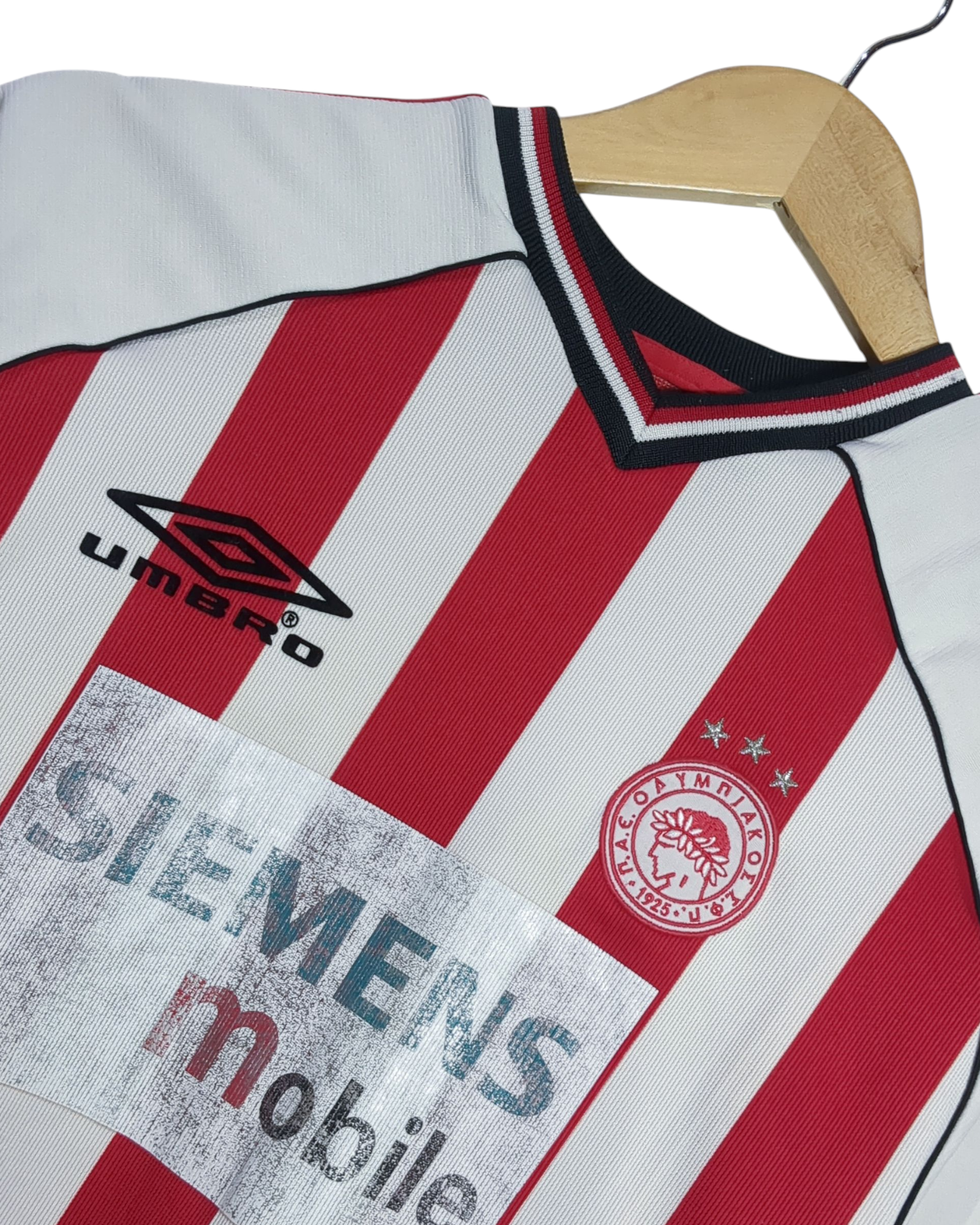 2001-02 Olympiakos Umbro Home Shirt #30 Alexandris - (L.Boys)