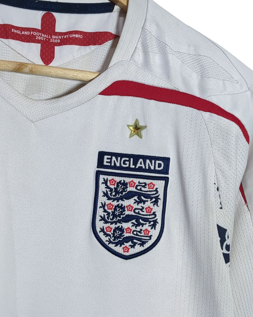 2007-09 England Umbro Home Shirt #9 Rooney - (M)