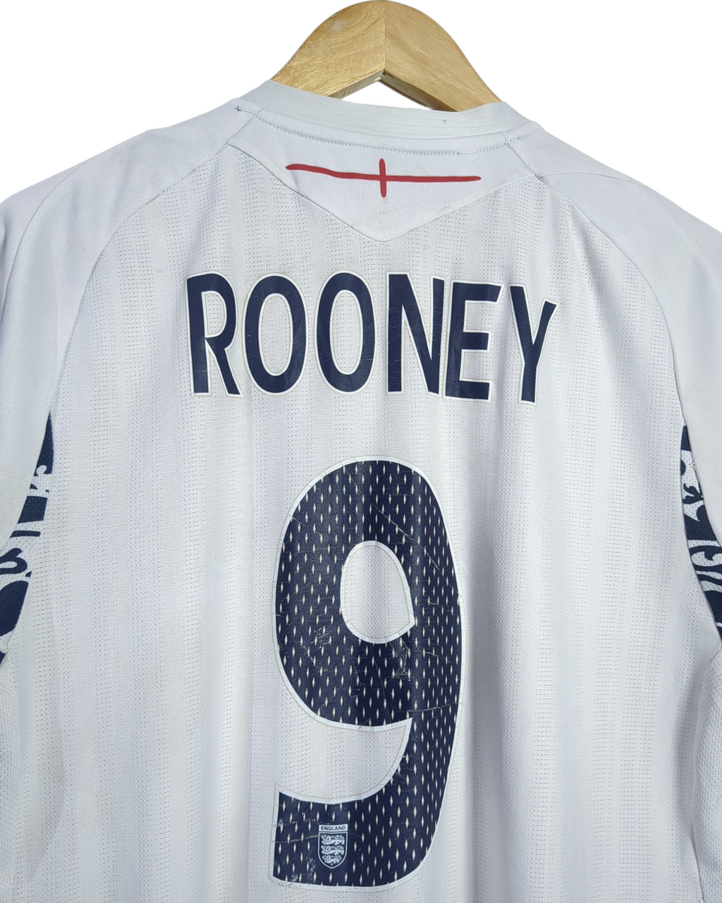 2007-09 England Umbro Home Shirt #9 Rooney - (M)