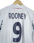2007-09 England Umbro Home Shirt #9 Rooney - (M)