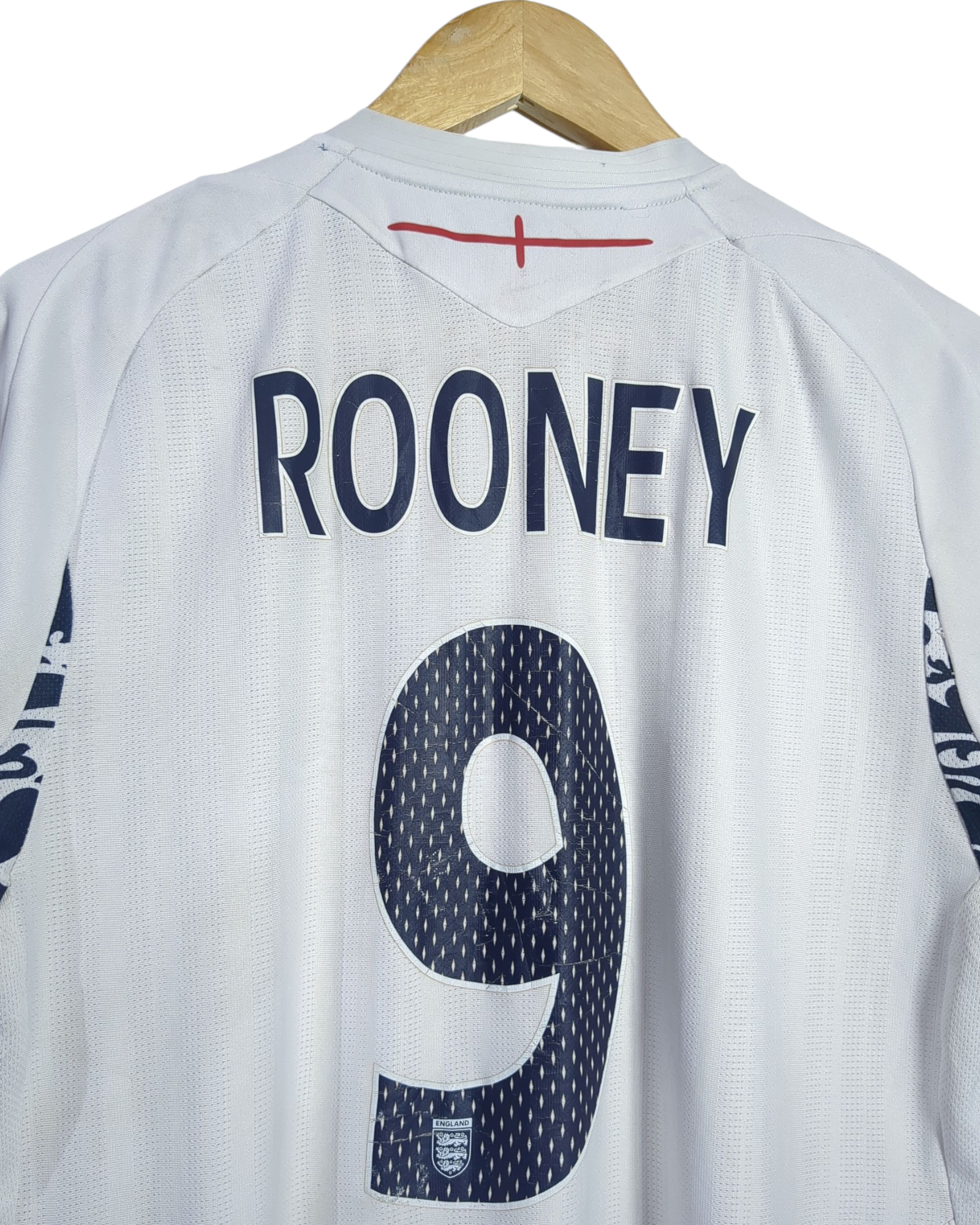 2007-09 England Umbro Home Shirt #9 Rooney - (M)