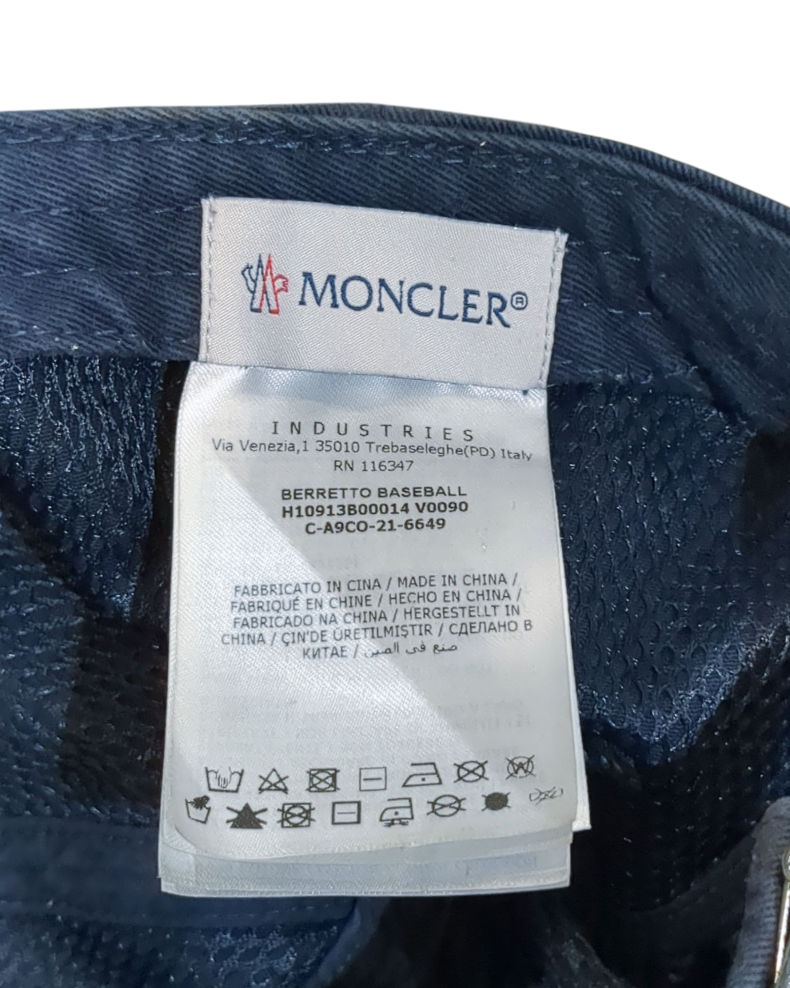 Moncler Distressed Logo Cap