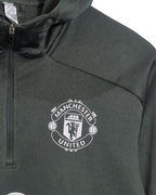 2020-21 Manchester United Adidas 1/4 Zip Hooded Drill Top - (M)