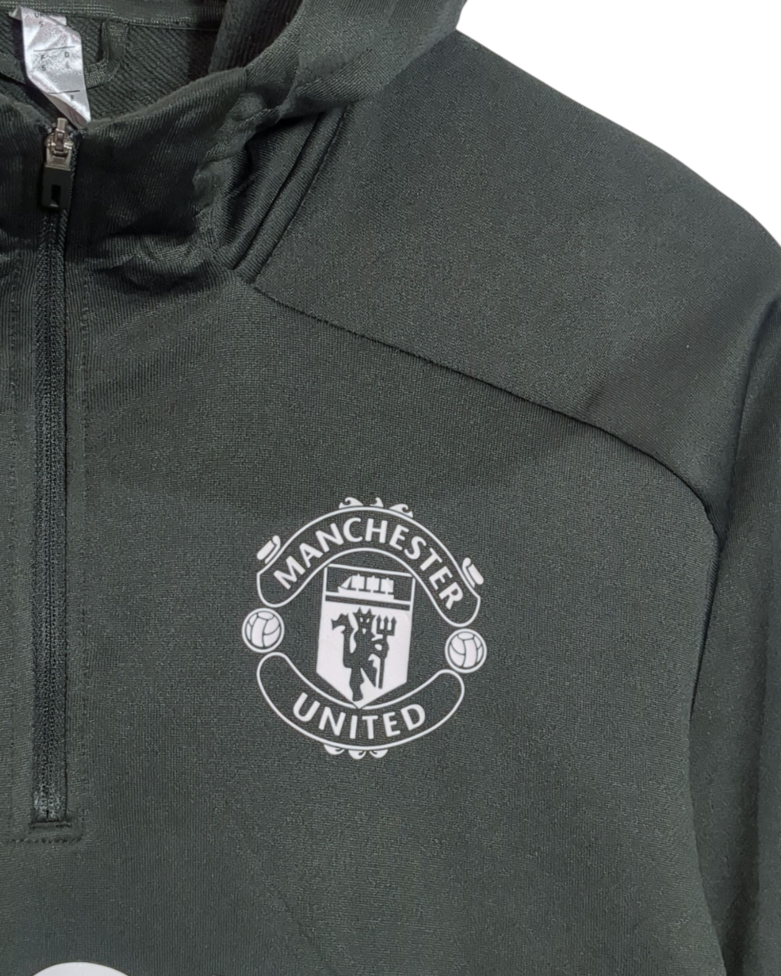 2020-21 Manchester United Adidas 1/4 Zip Hooded Drill Top - (M)