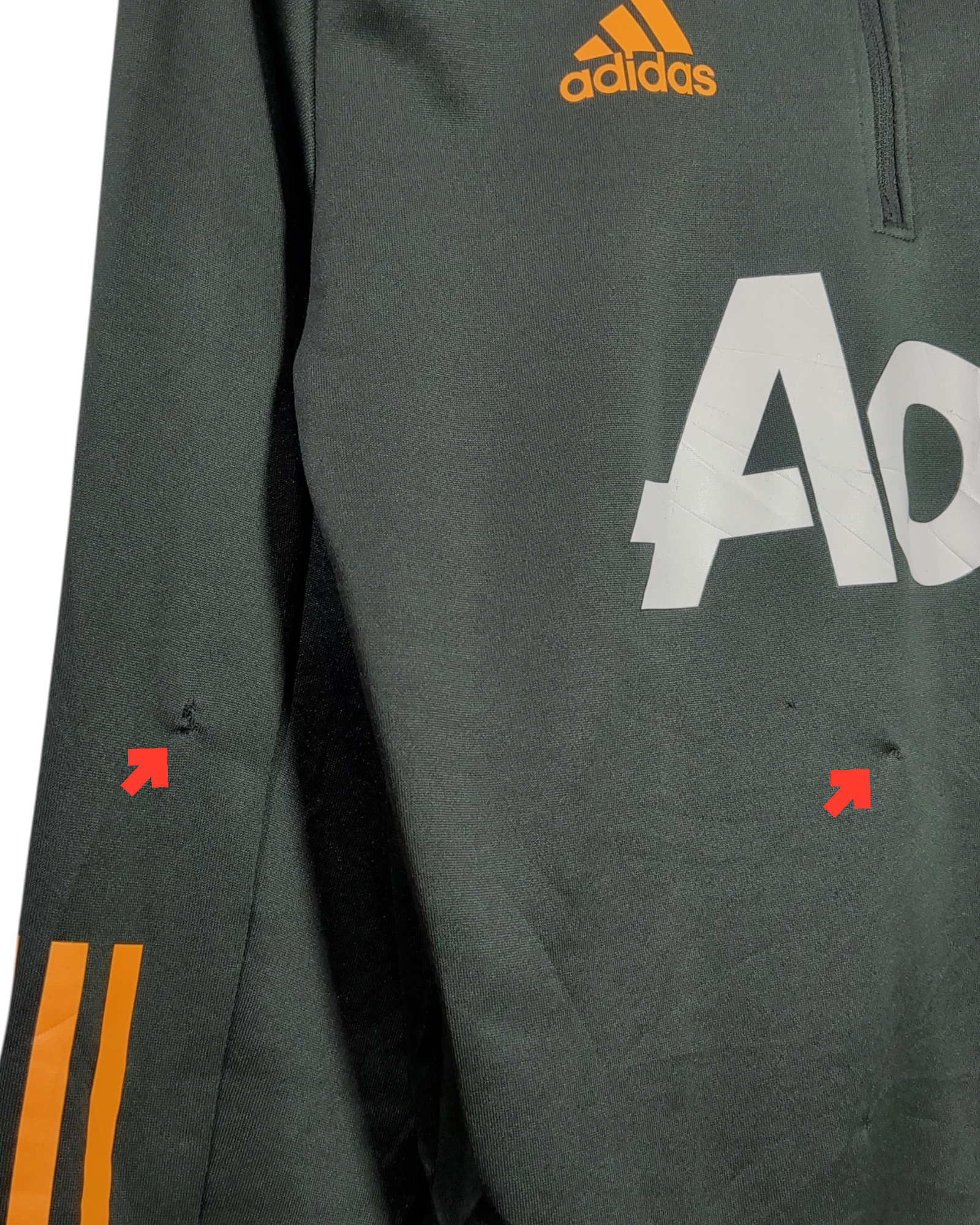 2020-21 Manchester United Adidas 1/4 Zip Hooded Drill Top - (M)