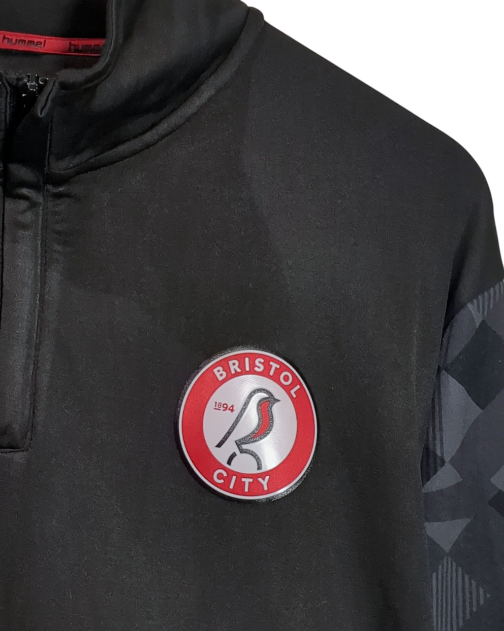 2020-21 Bristol City Hummel Player Issue 1/4 Zip Drill Top - (L)